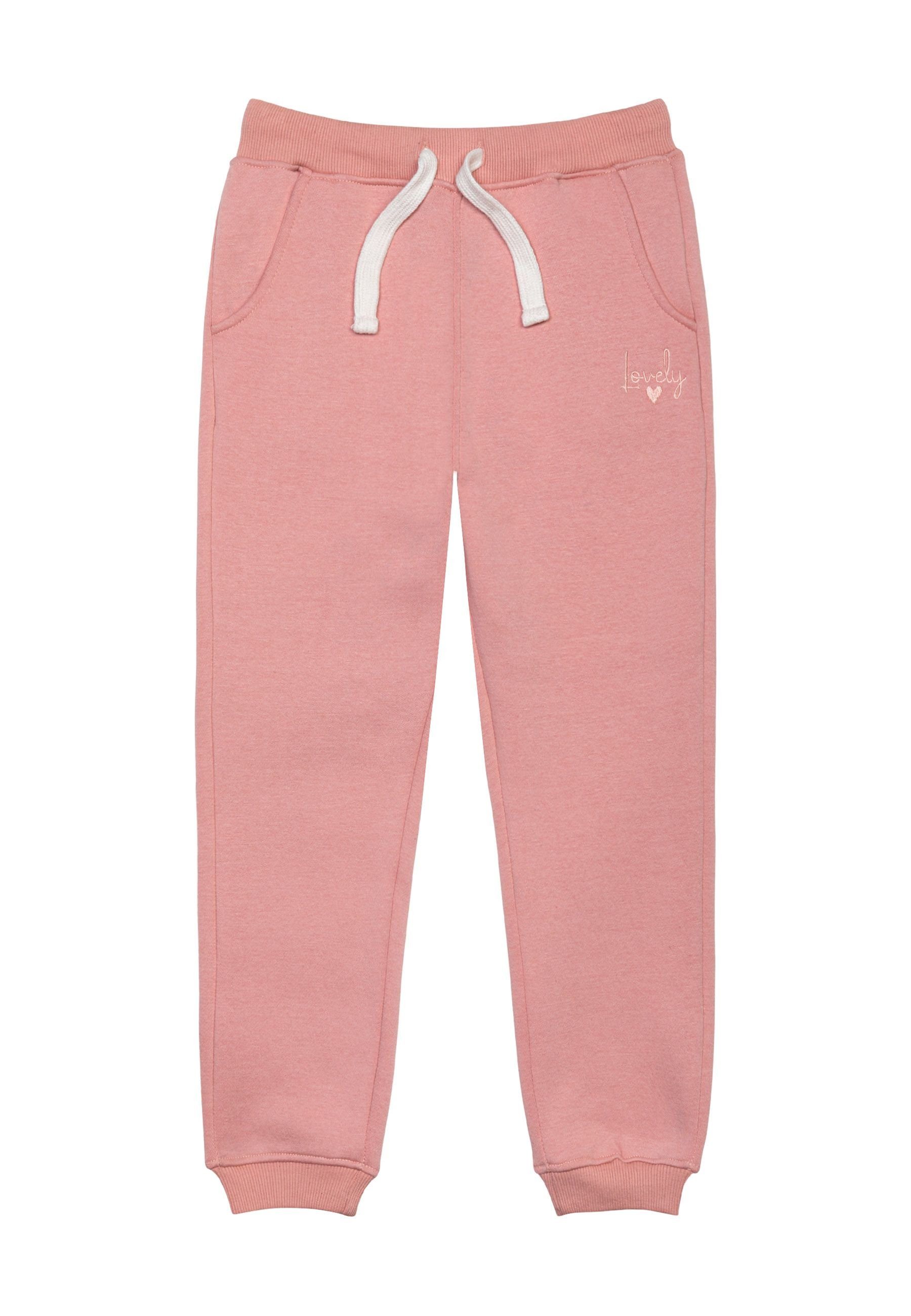 (1y-14y) „Lovely“-Fleece-Jogginghose MINOTI Rosa Sweatpants