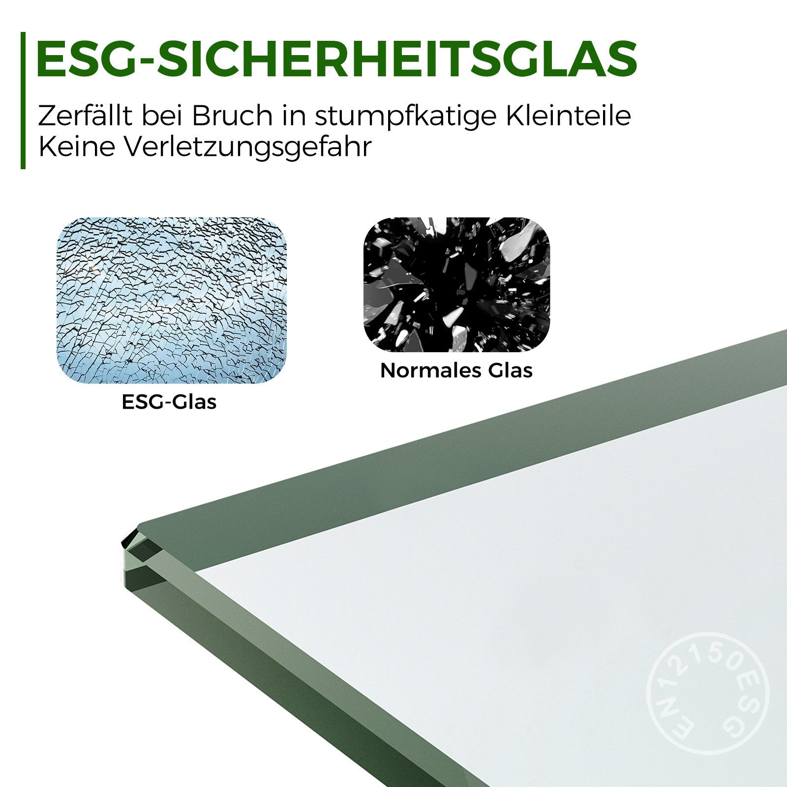 AmuseVera Walk-in-Dusche Duschwand Duschabtrennung Glaswand Faltwand Glas, Sicherheitsglas, (Set, Duschwand für Dusche), Drehfalttür Faltdusche Glaswand Duschfa – Bild 5 von 5