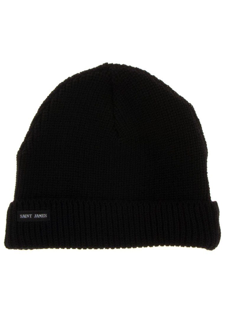 Saint James Strickmütze 1008 Unisex Mütze Bonnet Perle aus Wolle Schwarz(16)