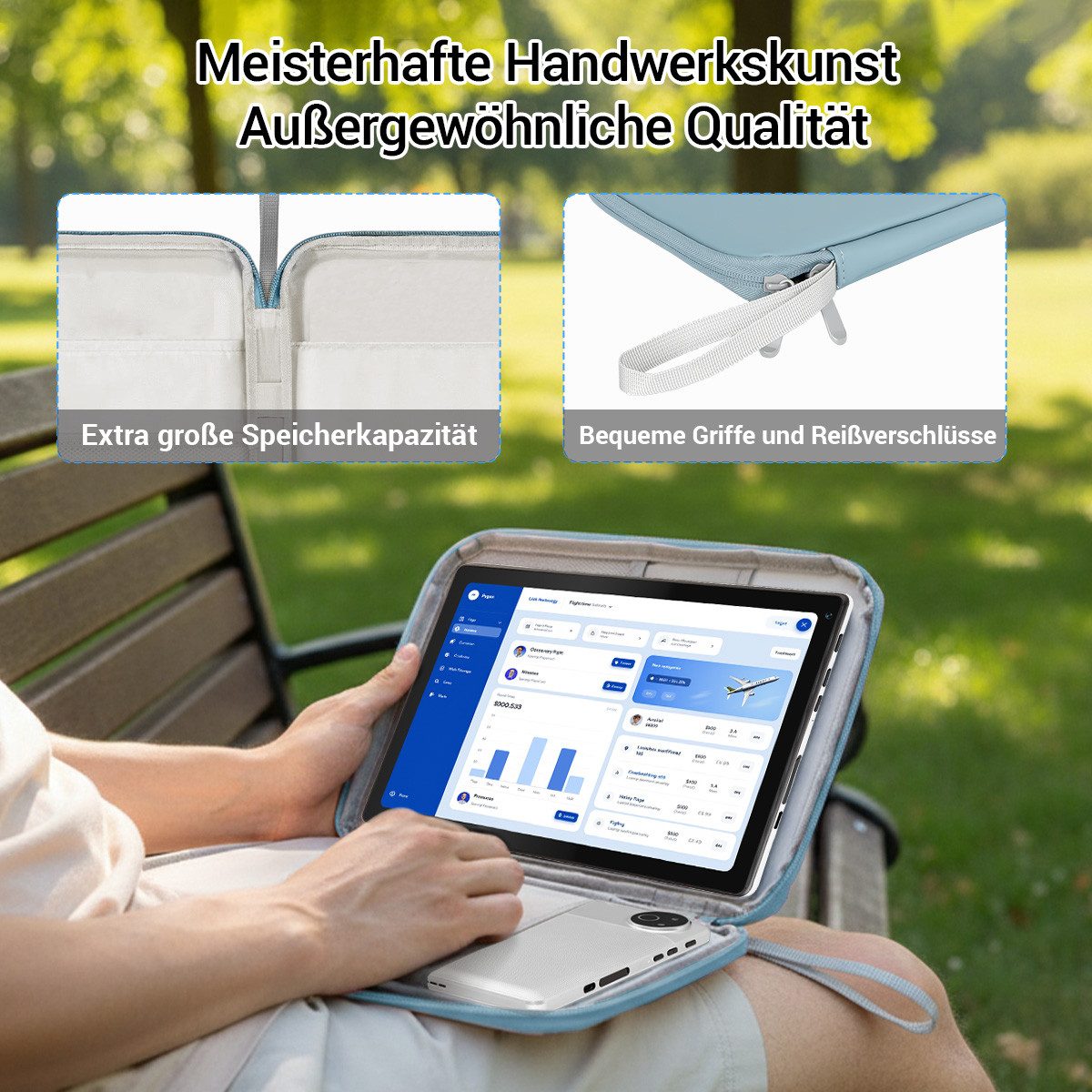 BUFO 10 Zoll 5-Core Android 15, 1280x800 IPS HD, 64GB, 5G WiFi Tablet (10", 64 GB, Andorid, 2,4G/5G WiFi, Tablet mit Blaulichtfilter, Kindersicherung, Widevine L1)