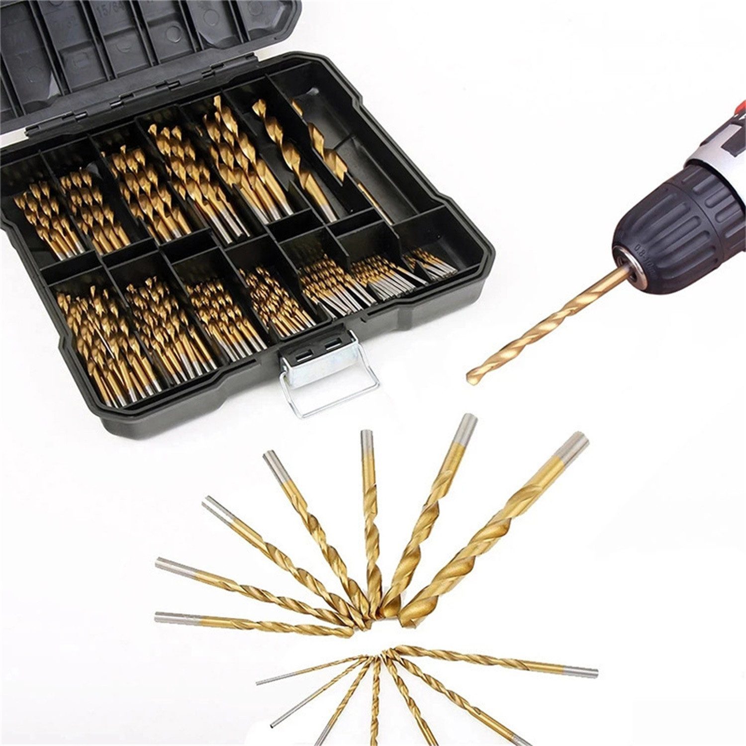 ZEUOPQ Spiralbohrer Spiralbohrer Metallbohrer Set 1.5-10mm günstig online kaufen
