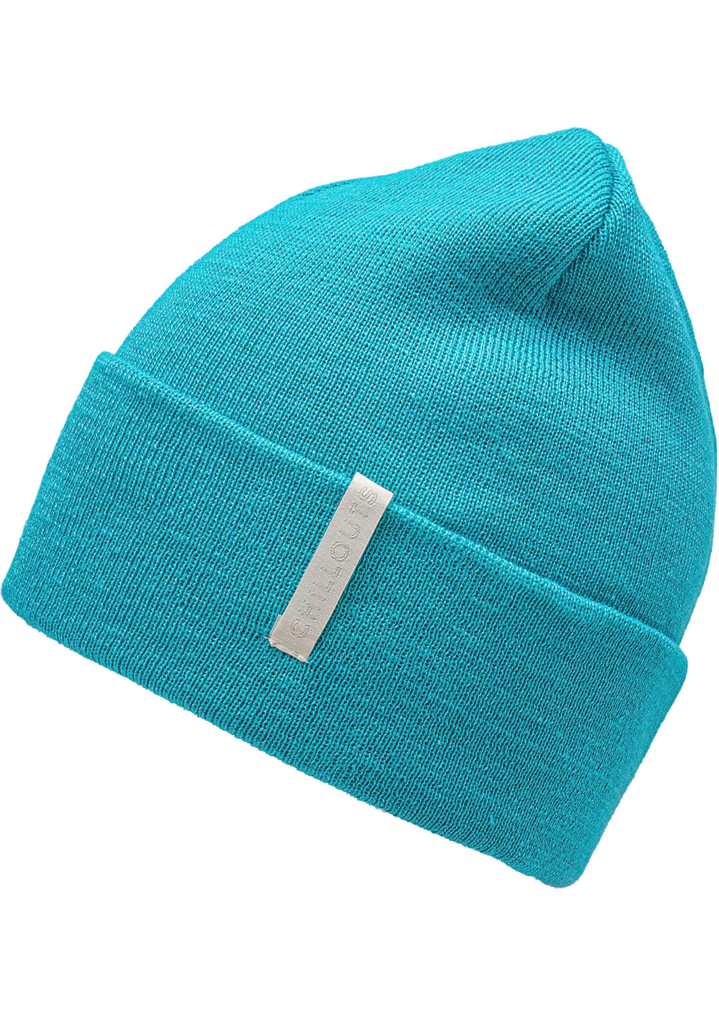 chillouts Strickmütze Monty Hat Mit breitem Umschlag aqua | Strickmützen