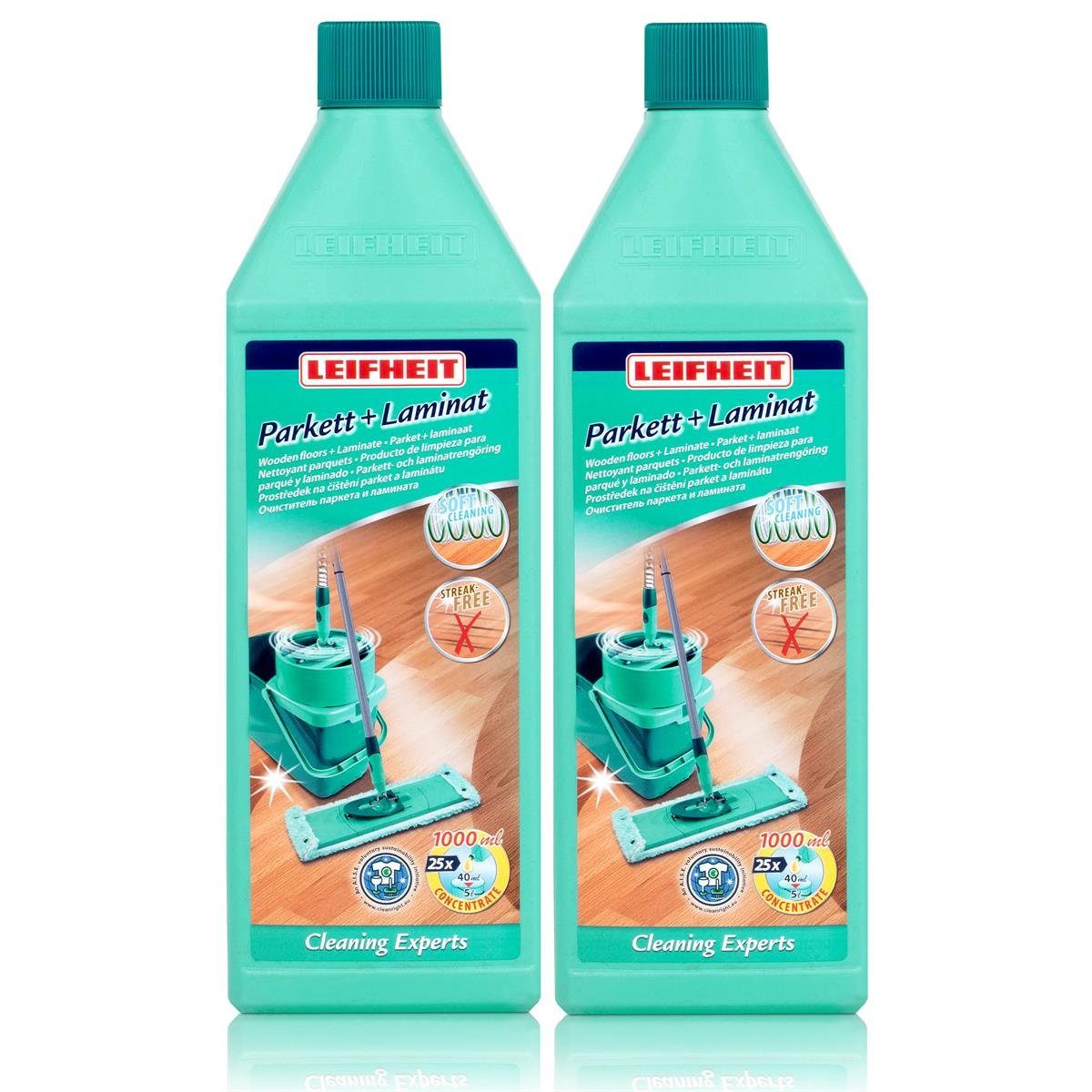 Leifheit Leifheit Parkett + Laminat-Reiniger 1 L - Hoch ergiebiges Konzentrat (Fussbodenreiniger