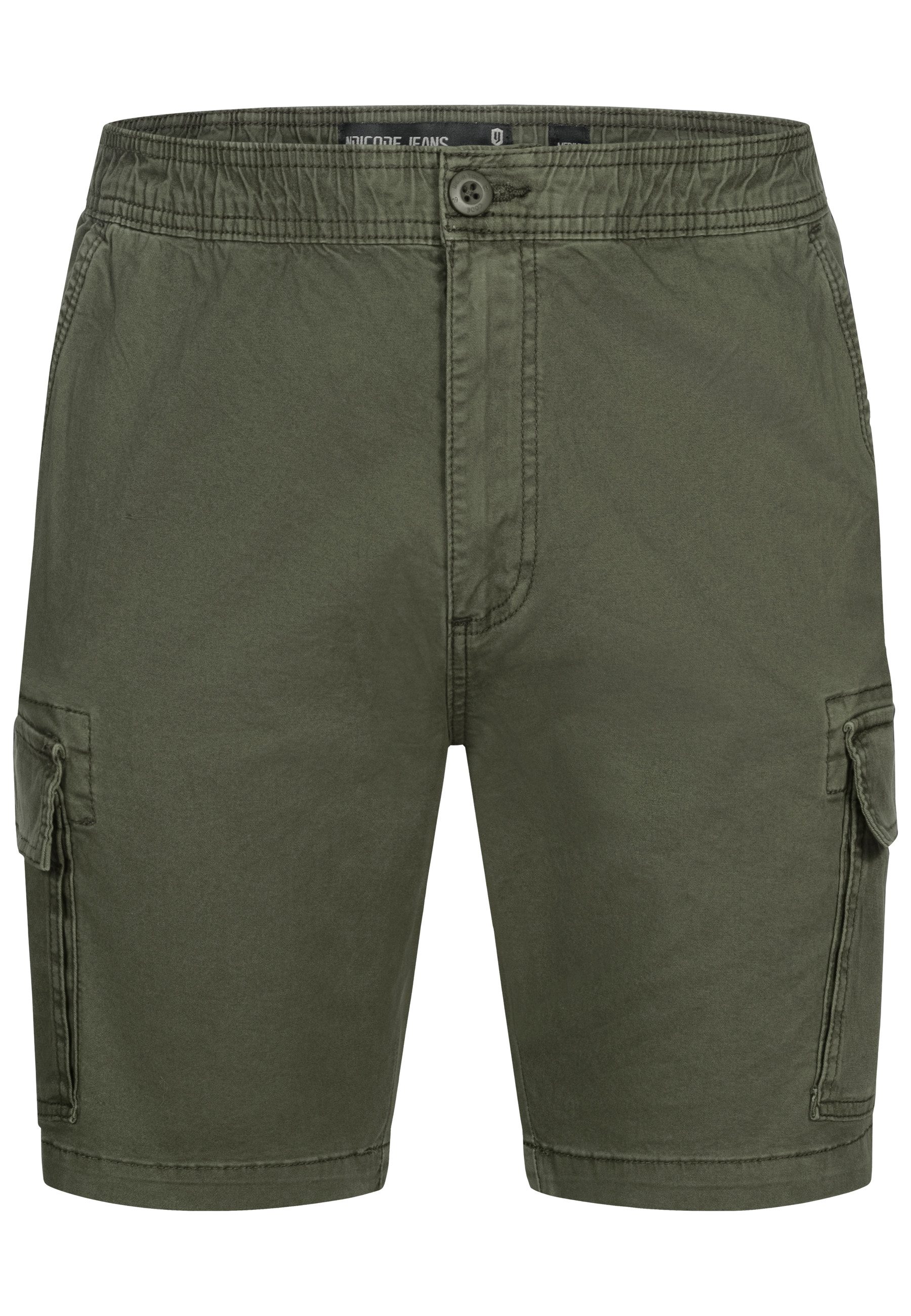 Indicode Cargoshorts Kinnaird aus elastischer Baumwoll-Qualität günstig online kaufen