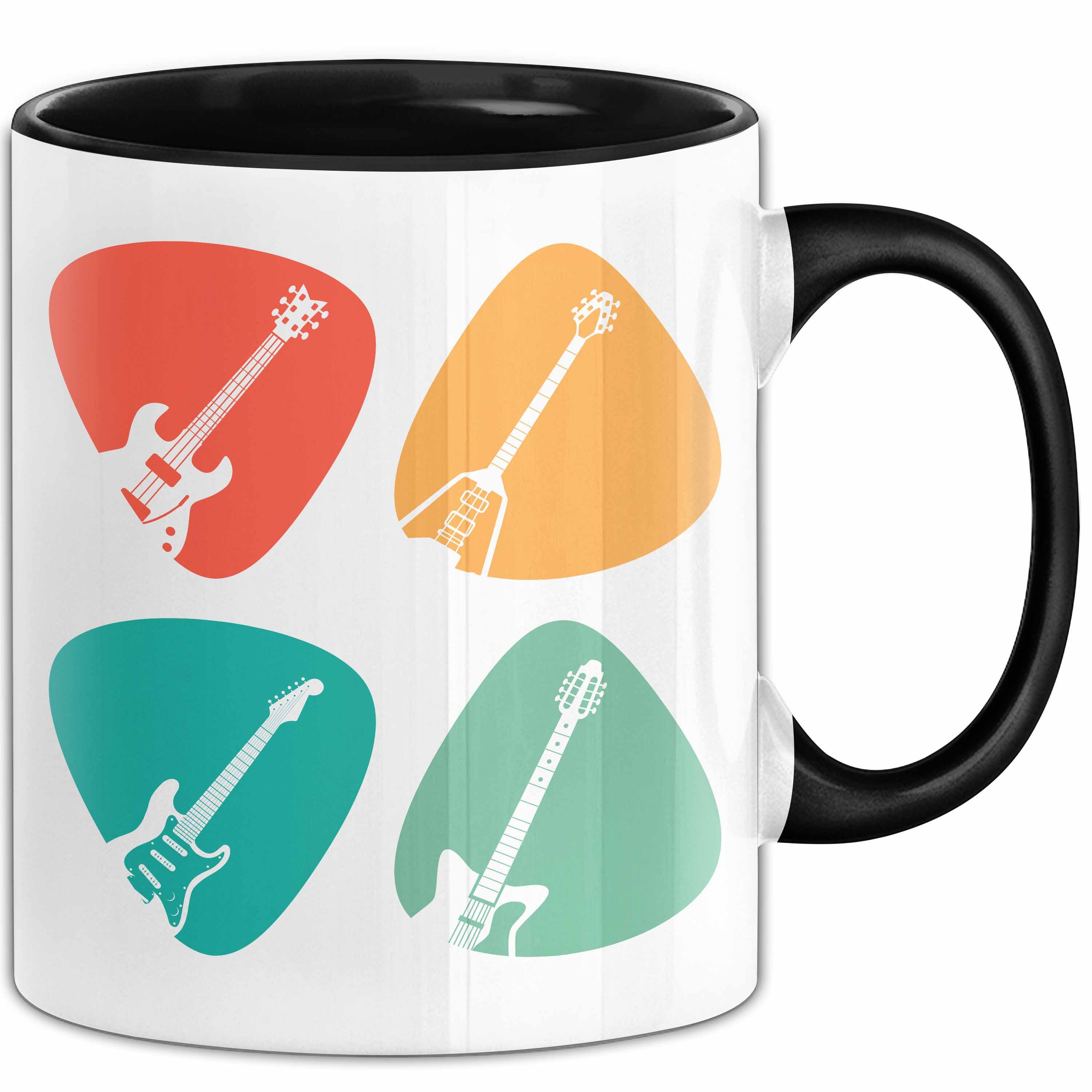 Trendation Tasse Gitarren Tasse-Geschenk für Gitarristen Retro Vintage Geschenkidee Git