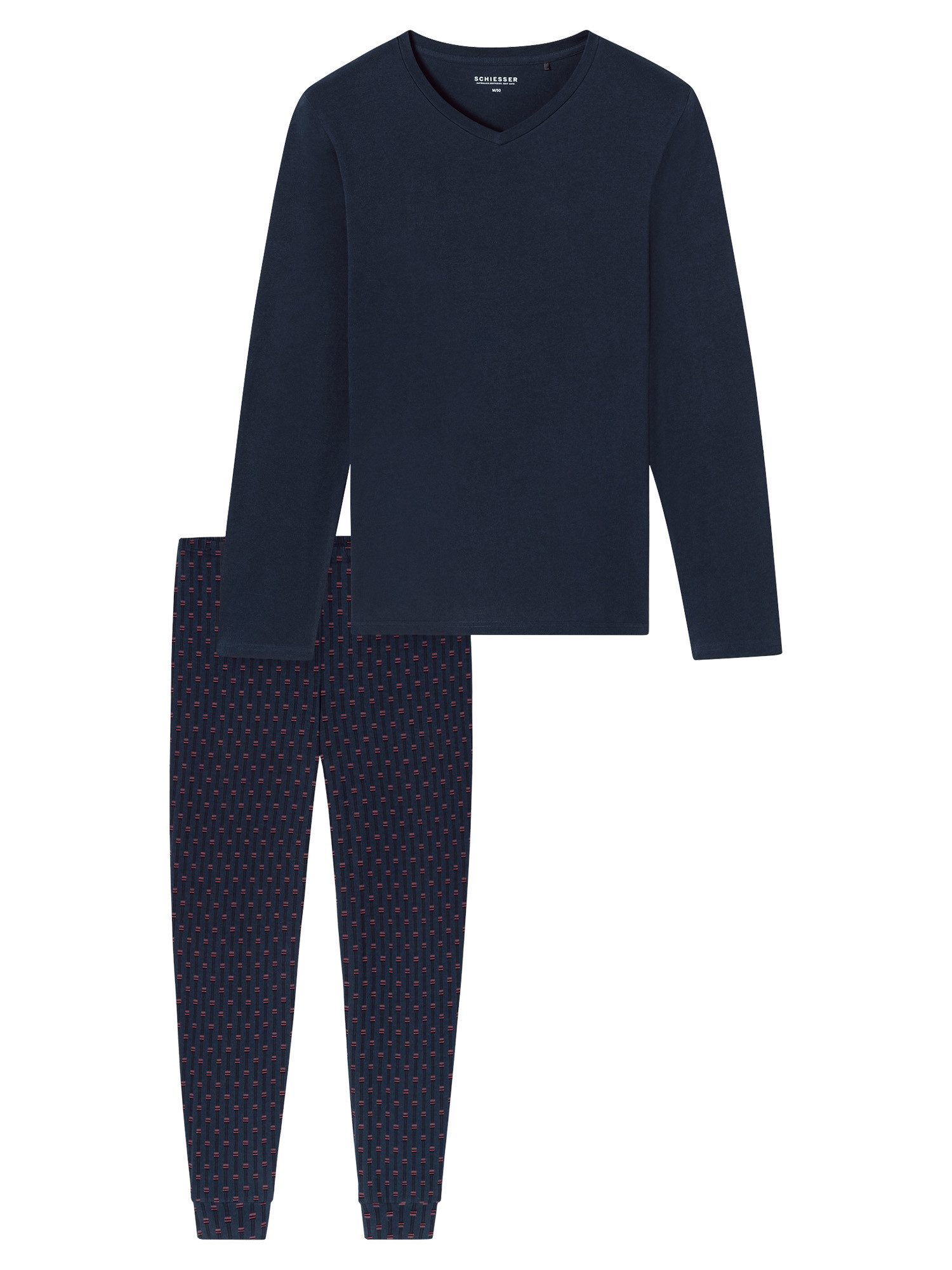 Schiesser Pyjama Casual Essentials (2 tlg) schlafanzug schlafmode bequem günstig online kaufen