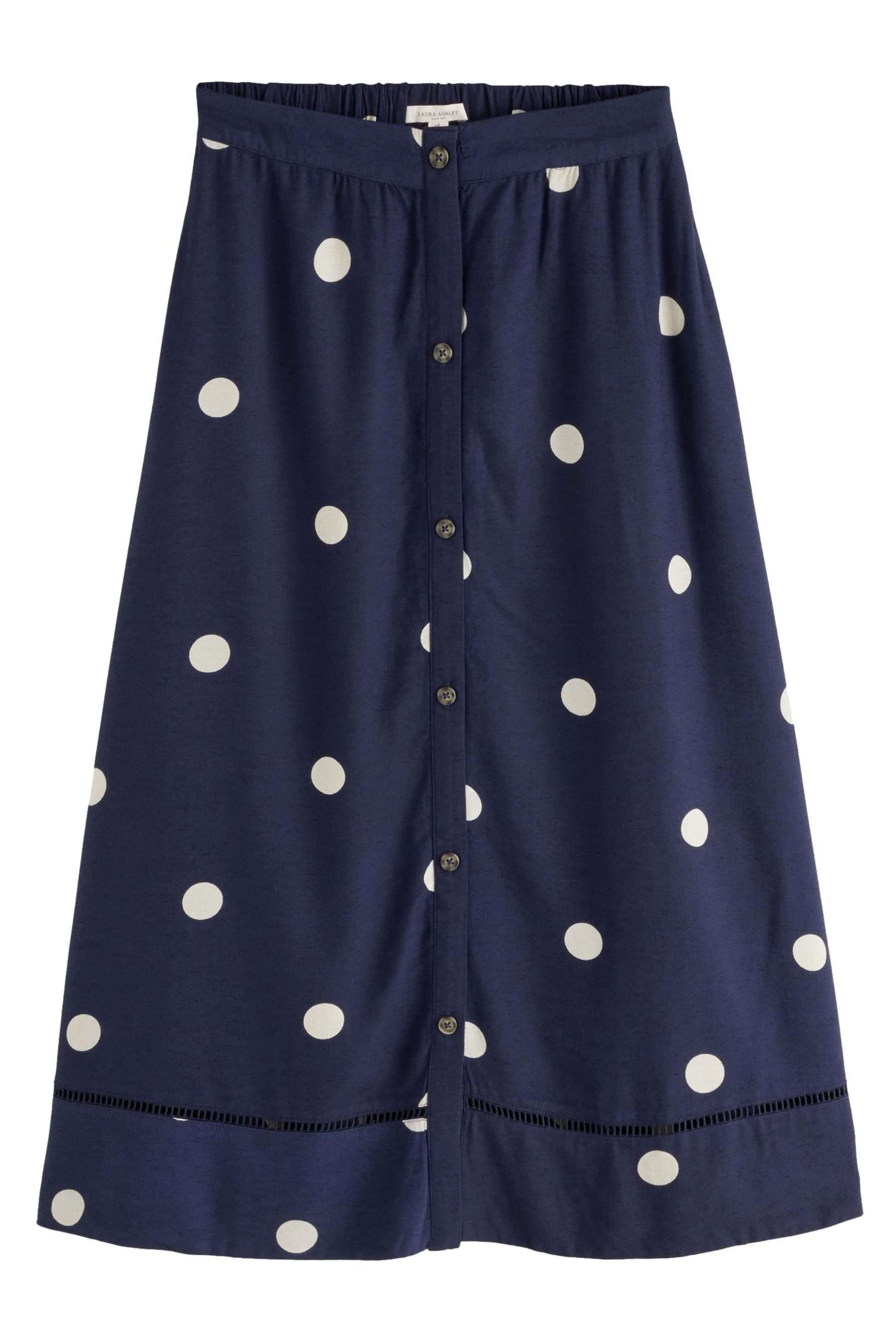 LAURA ASHLEY Maxirock Laura Ashley gepunkteter Co-ord-Rock aus Leinenmix (1-tlg)