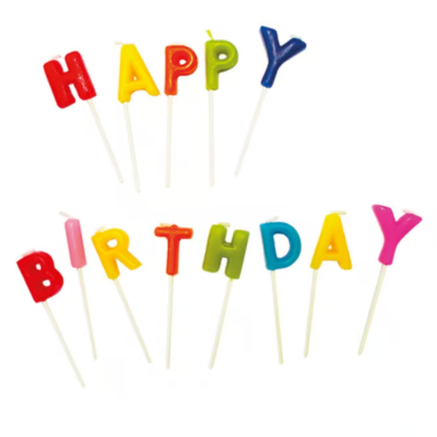 Geburtstagskerze Geburtstagskerzen Happy Birthday, Bunt