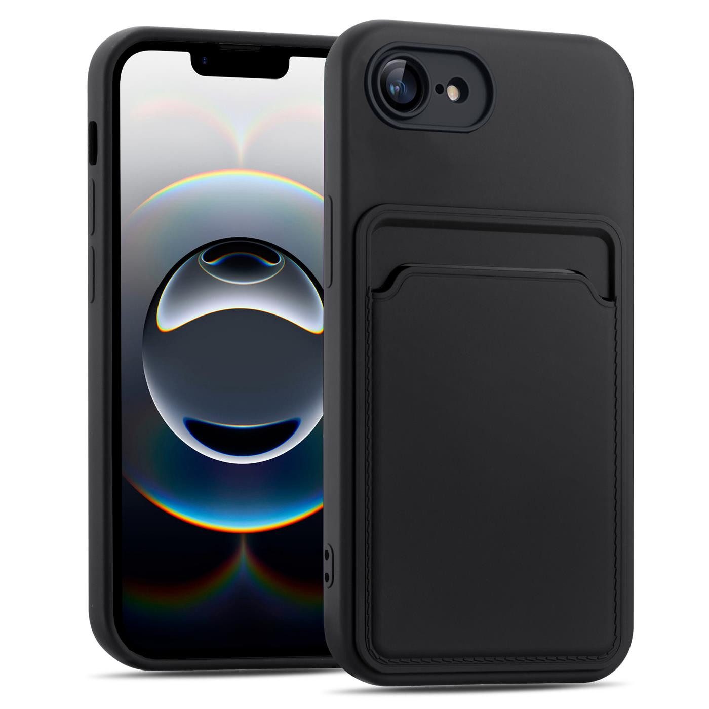 CoolGadget Handyhülle Card Case Handy Tasche für iPhone 17e / iPhone 16e 6,1 Zoll, Silikon Schutzhülle mit Kartenfach für iPhone 16e Hülle