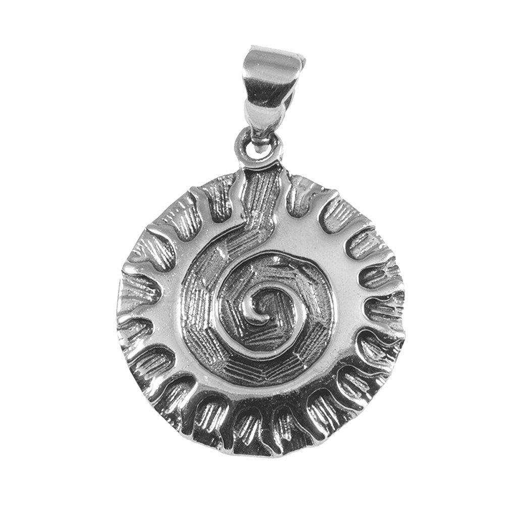 Kettenanhänger Sonnenamulett Schmuck Anhänger 925er Silber - Sonne - 32x25mm
