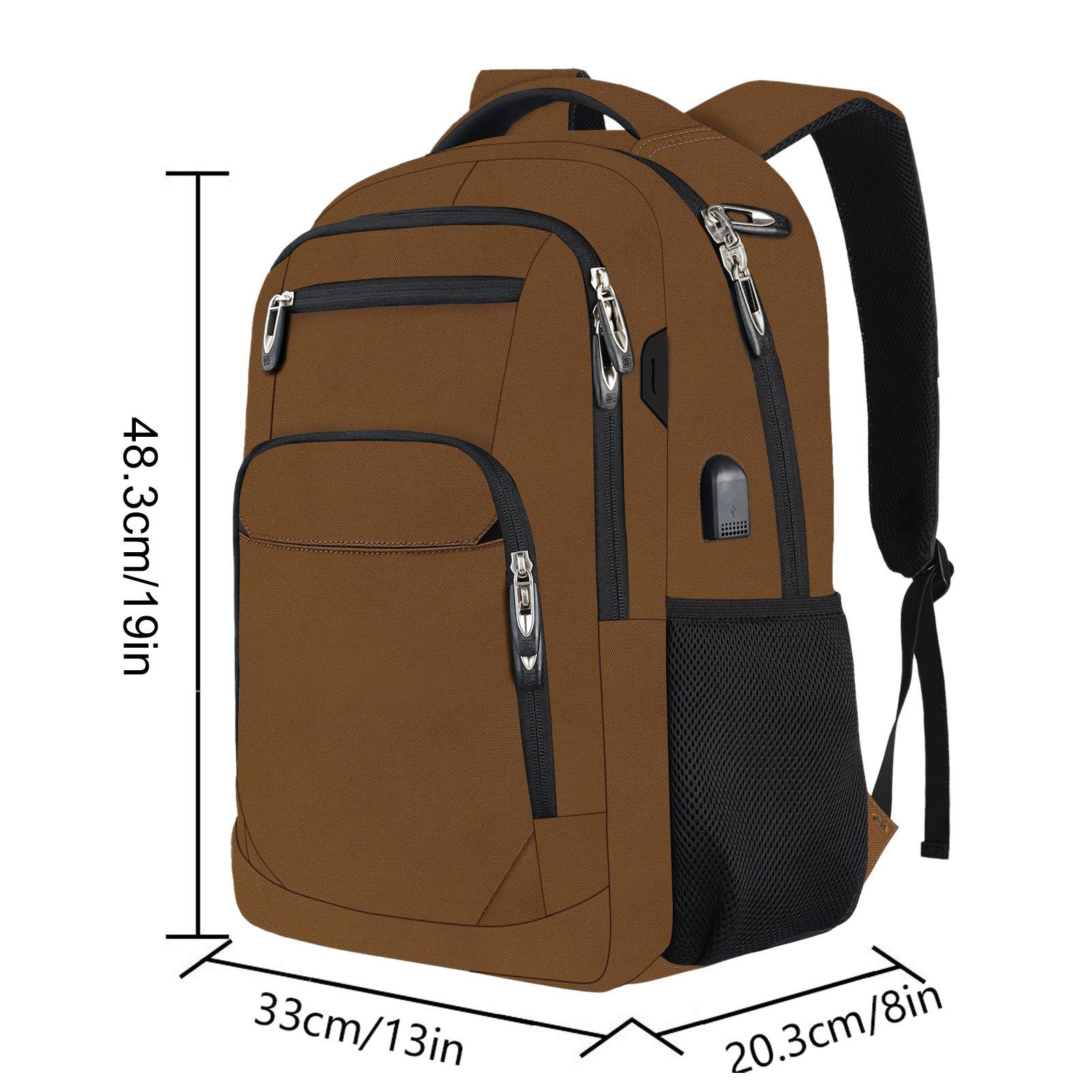 OKWISH Laptoprucksack Laptop Rucksäcke Schulrucksack Wasserbeständig Laptoptasche (Uni Tasche Businessrucksack Sportrucksack, Anti-Diebstahl, Backpack mit Lapto – Bild 2 von 5