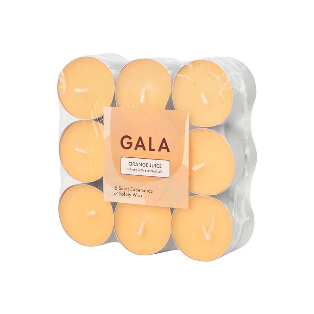 GALA-Kerzen GmbH Duftkerze GALA Duftlichte Ø 37,5 mm, 16,6 mm orange - Orange 18 Stk