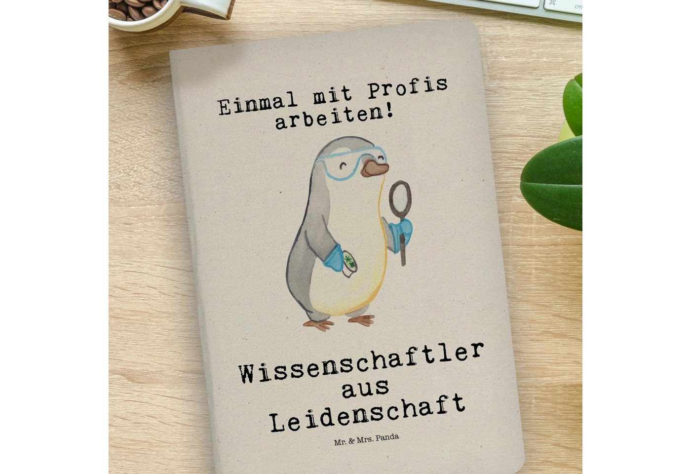 Thumbnail - Mr. & Mrs. Panda Notizbuch Wissenschaftler Leidenschaft - Transparent - Geschenk, DIN A4 Uni Not Mr. & Mrs. Panda, Kreat...