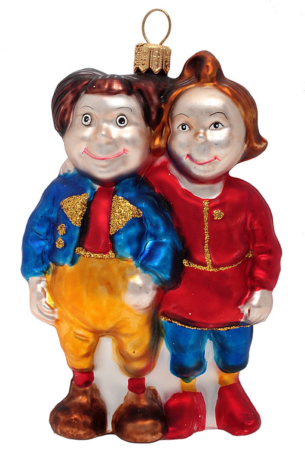 Hamburger Weihnachtskontor Christbaumschmuck Max und Moritz blau - rot, Dek günstig online kaufen