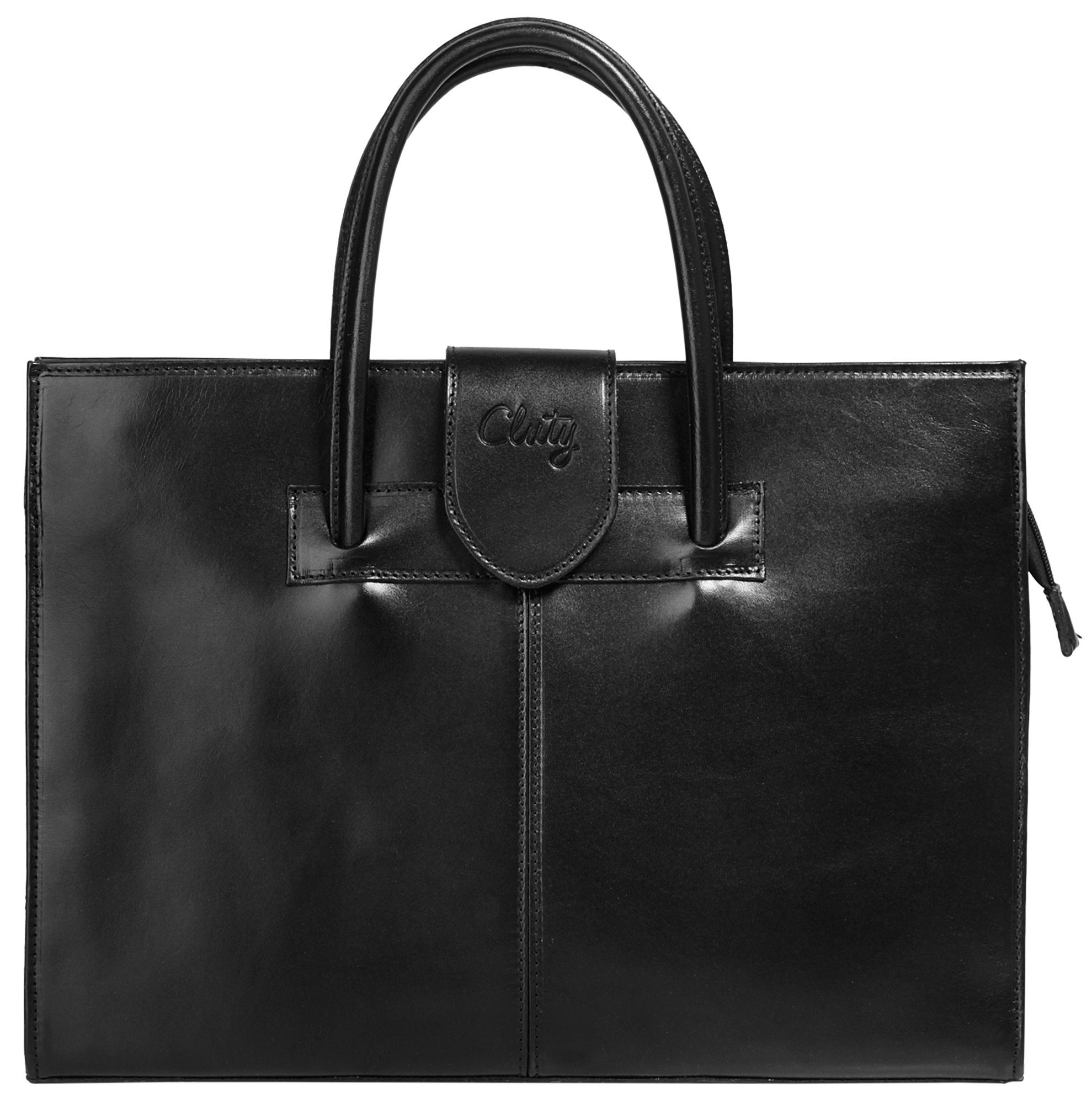 Cluty Henkeltasche, echt Leder, Made in Italy