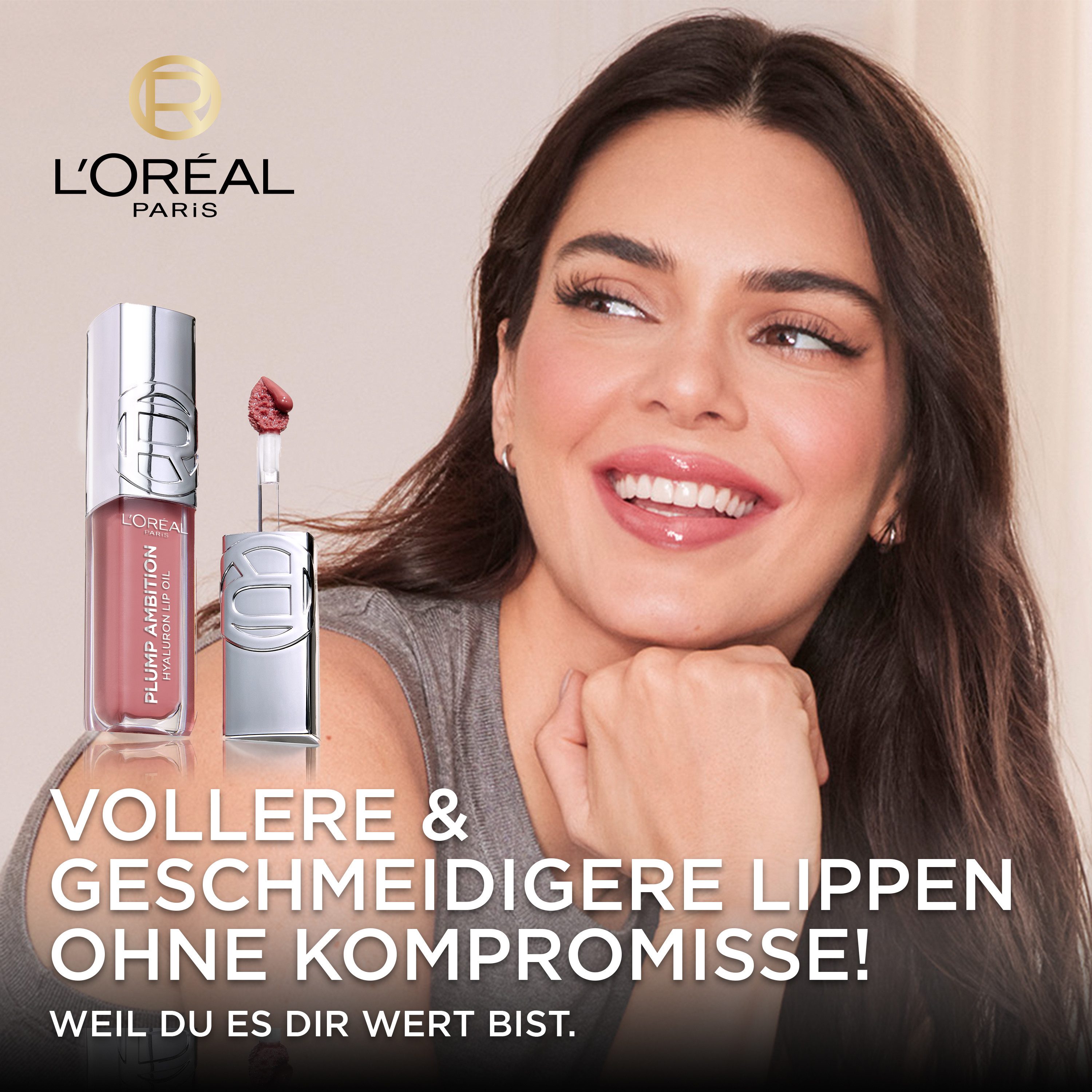 L'ORÉAL PARIS Lipgloss L'Oréal Paris Plump Ambition Hyaluron Lip Oil, mit Hyaluron