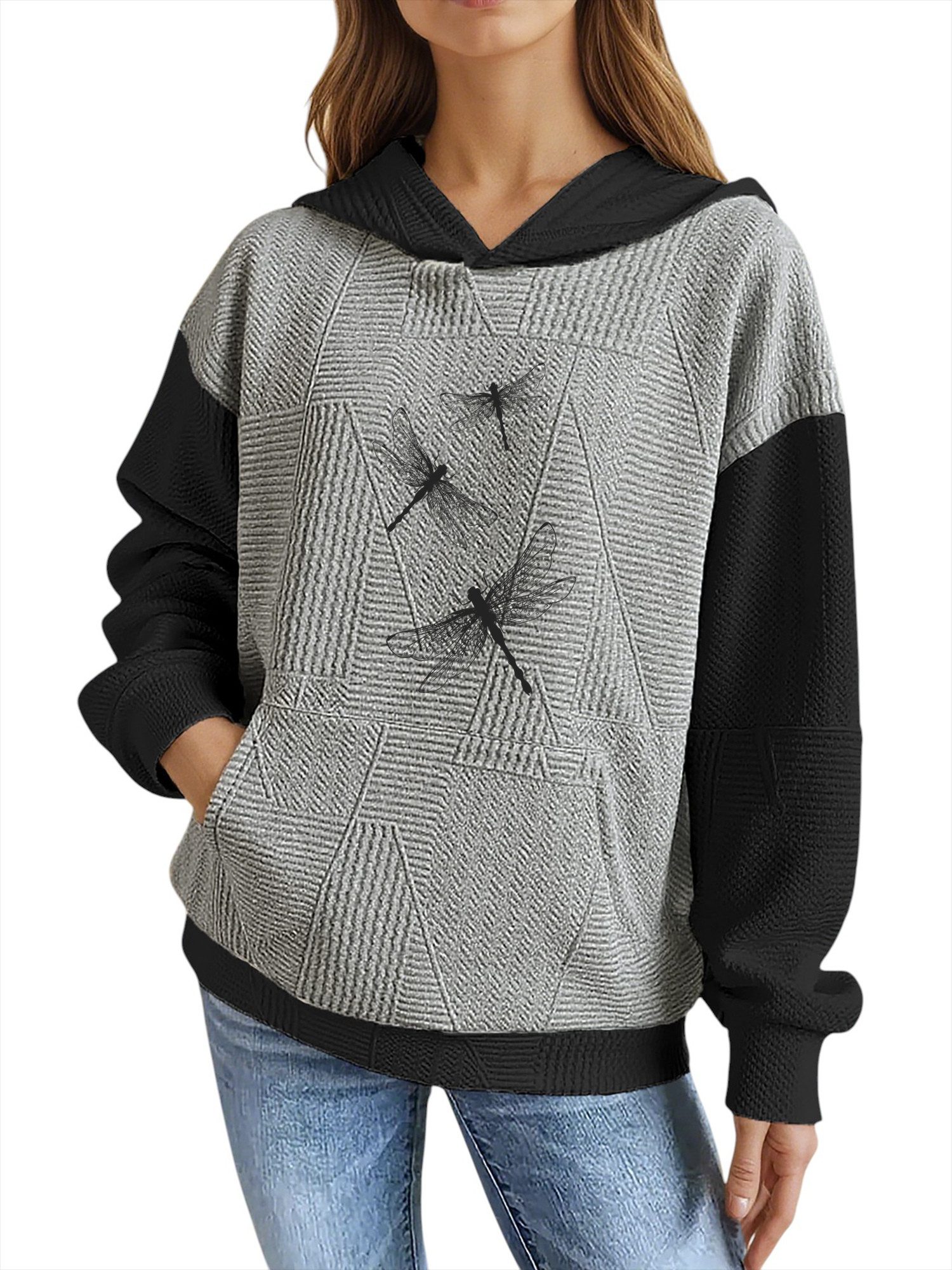 PYLIKE Hoodie Damen Winterhoodie casual mit günstig online kaufen