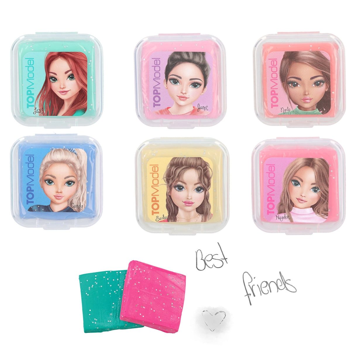 Depesche Spiel TOPModel Knetradiergummi Neon & Glitter - Sortiert