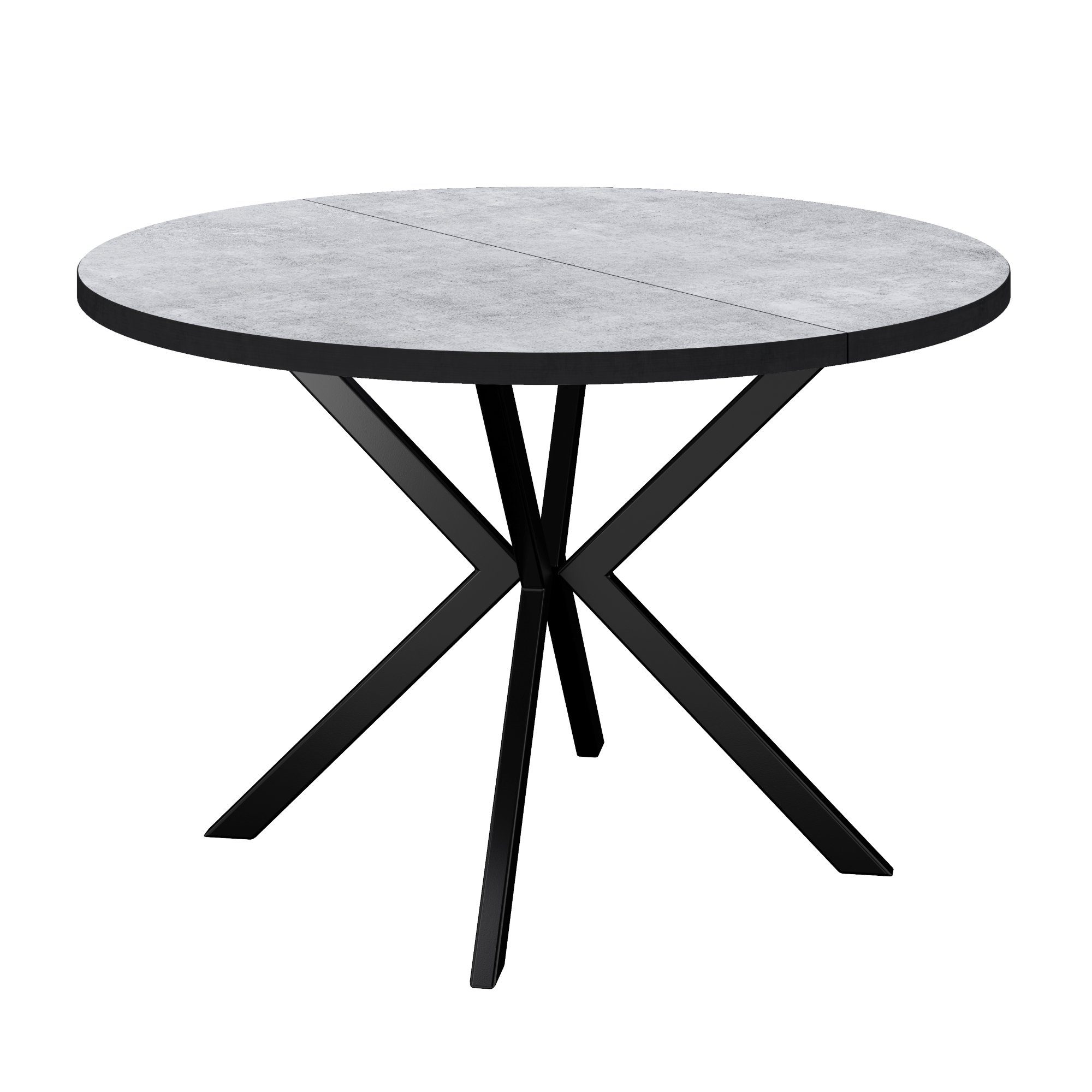 Polini Home Tischplatte, laminierte beton Beton 100 schwarzer Esstisch Kante/schwarz, BAARN schwarze extra und stoß- hitzebeständig, mit kratzfest, kante Esstisch