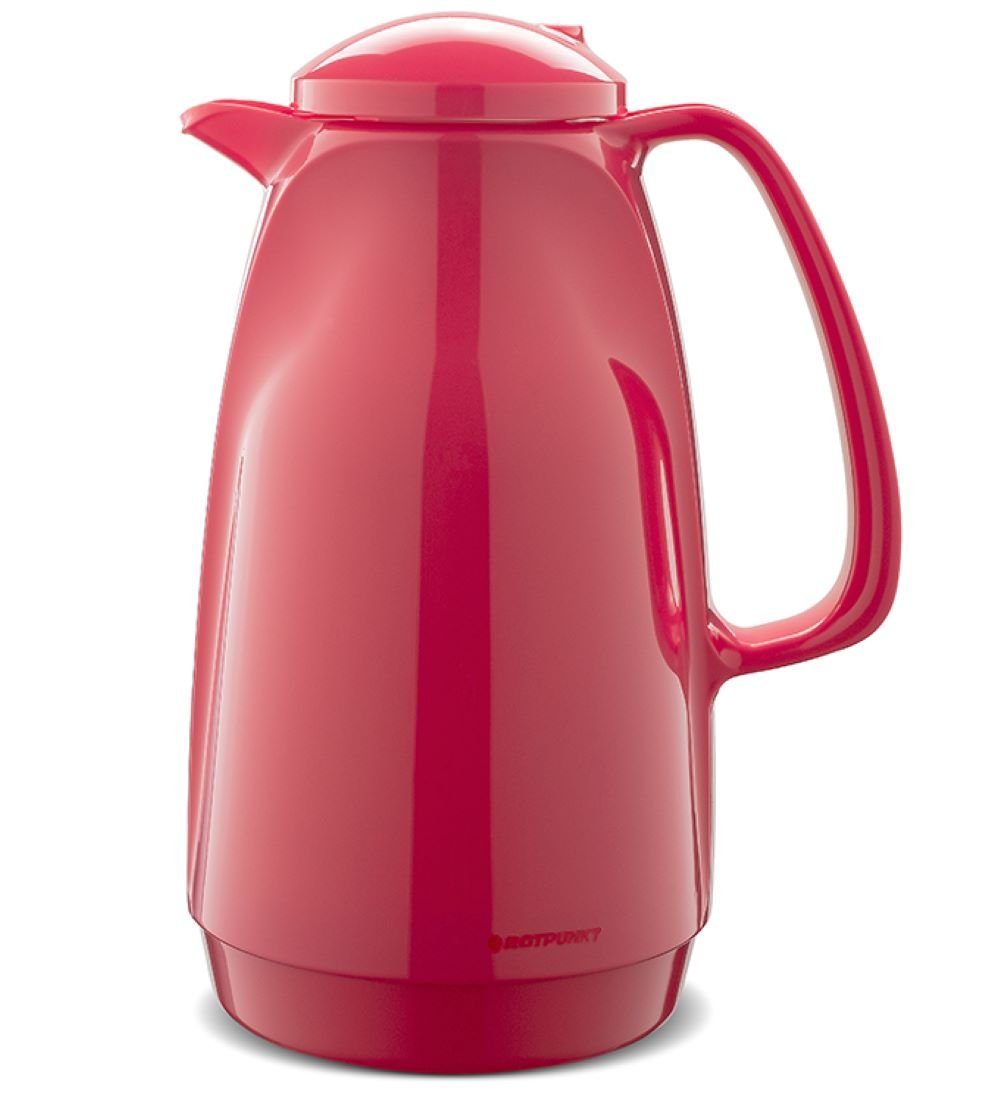 ROTPUNKT Isolierkanne 1,5 Liter Glaseinsatz I hochwertig I langlebig I 24 Std heiß, 1.5 l, (Kaffeekanne I Teekanne), Glaskolben aus doppelwandigem Rosalin-Glas