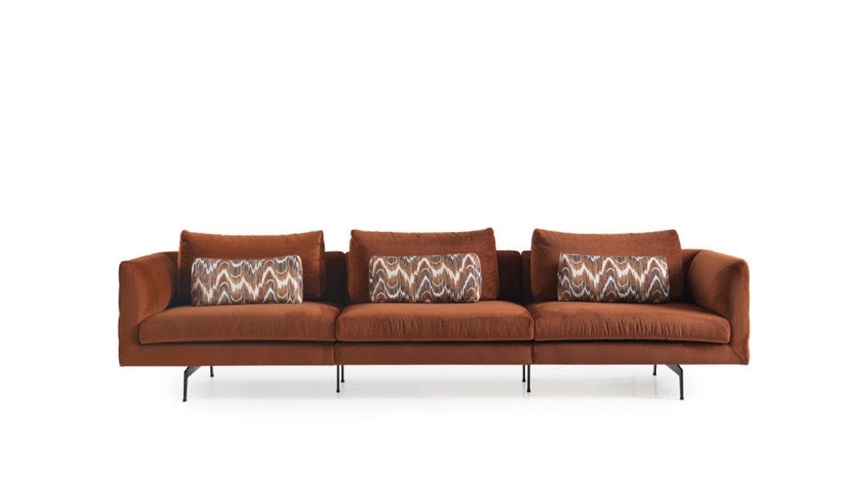 JVmoebel Sofa, Wohnzimmer Sofa 4 Sitzer Couch Sitz Polster Couchen Design neu braun