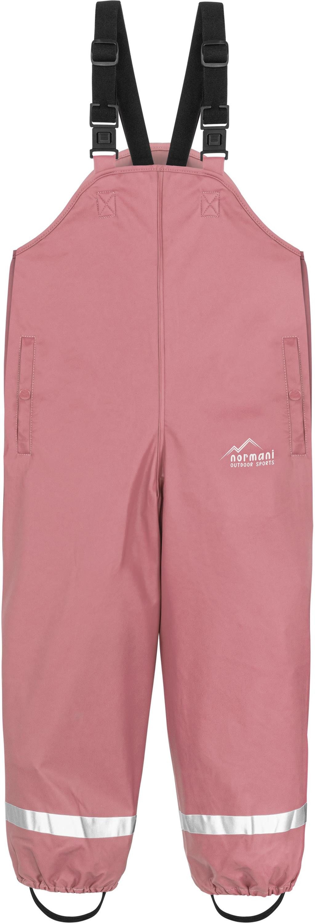 normani Regenhose Kinder Regenhose mit Hosenträgern Skjolden Wasserdichte Regenlatzhose Überziehhose - ungefütterte Matschhose
