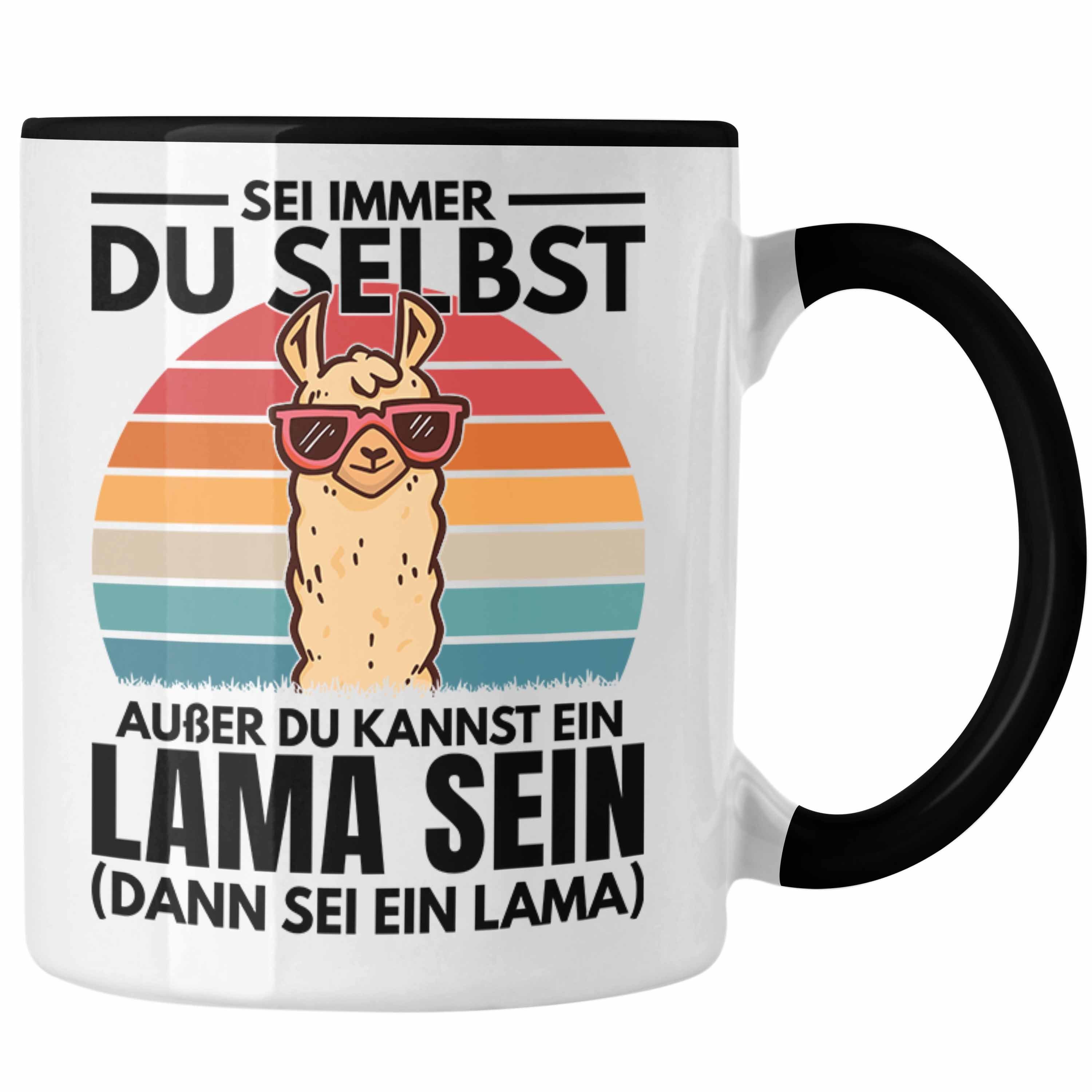 Trendation Tasse Geschenk Immer - Lama-Liebhaber Selbst Alpaka Tasse Geschenkidee Trendation Du Sei Schwarz Frauen Llama