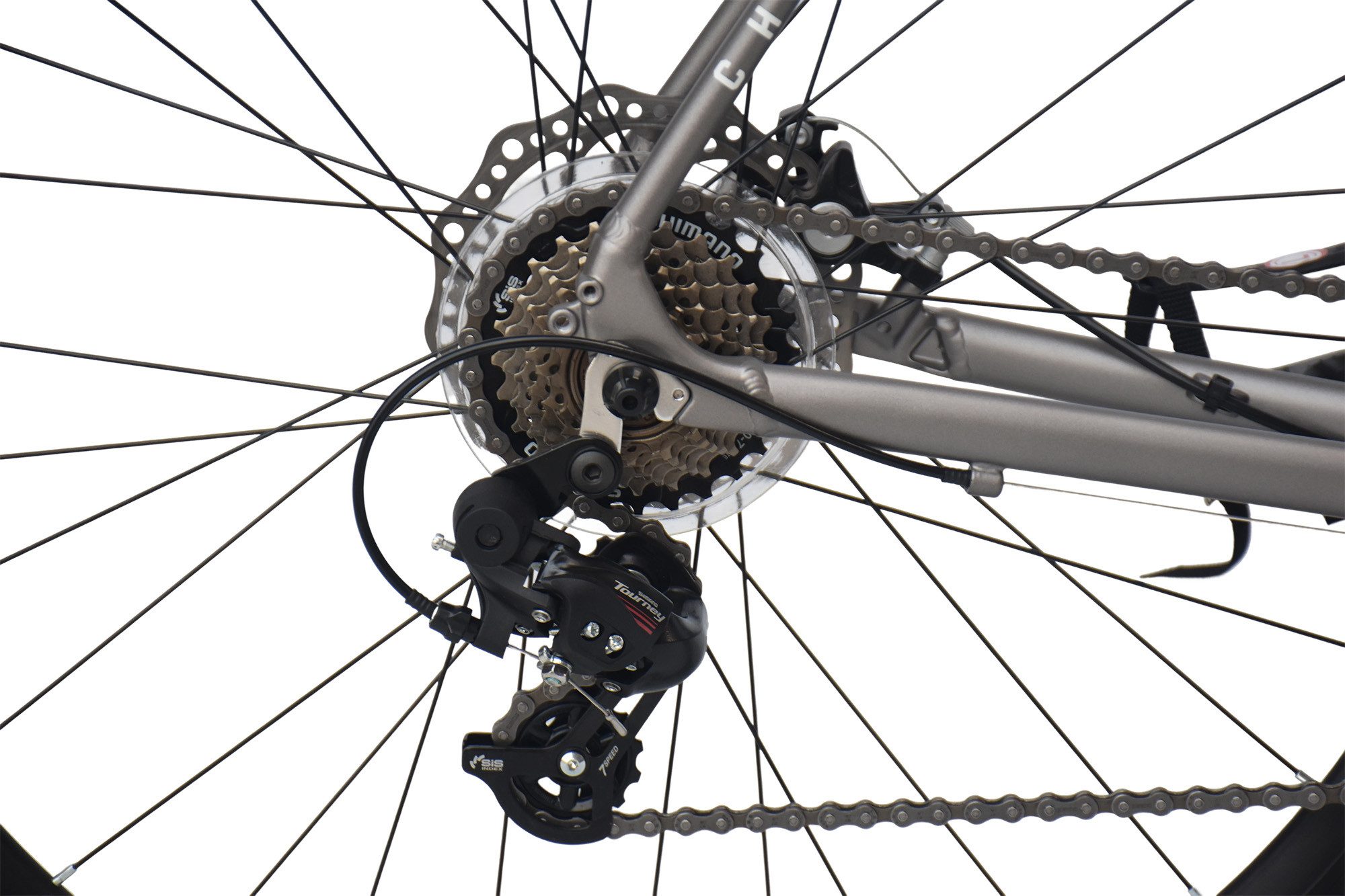 CHILLIZ road bike, 28-inch RDB2.0 grey, 14-speed Shimano gears, frame size 57 cm, 28mm slick tires, Zoom disc brakes