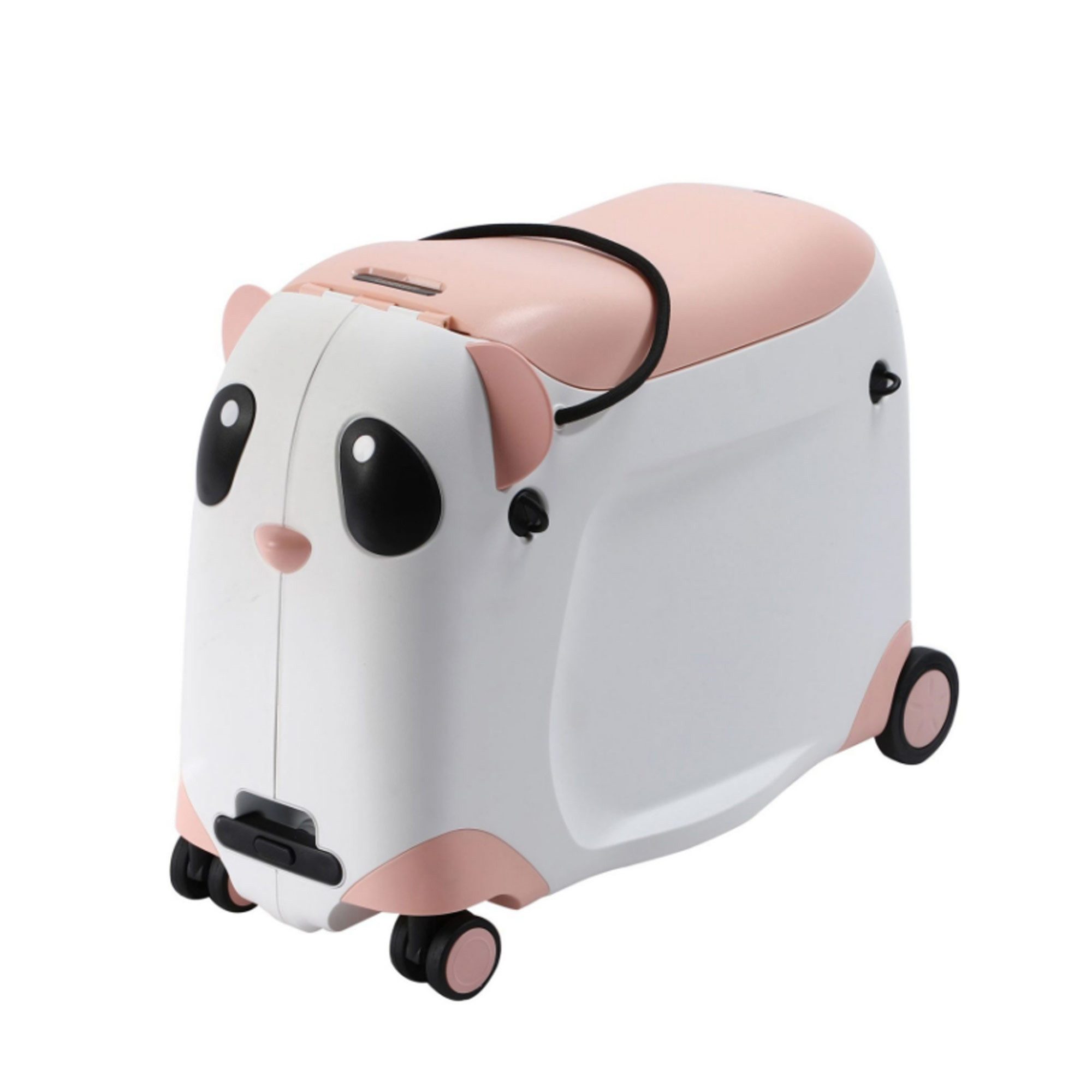 Berwin Kinderkoffer Panda Adventure Weiß-Rosa, 4 Rollen