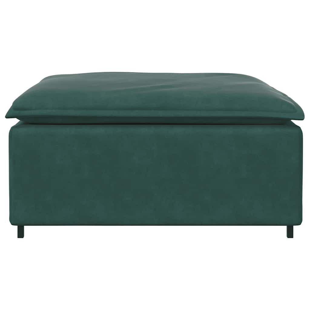 vidaXL Sofaelement Modulares Sofa Fußhocker-Modul Dunkelgrün günstig online kaufen