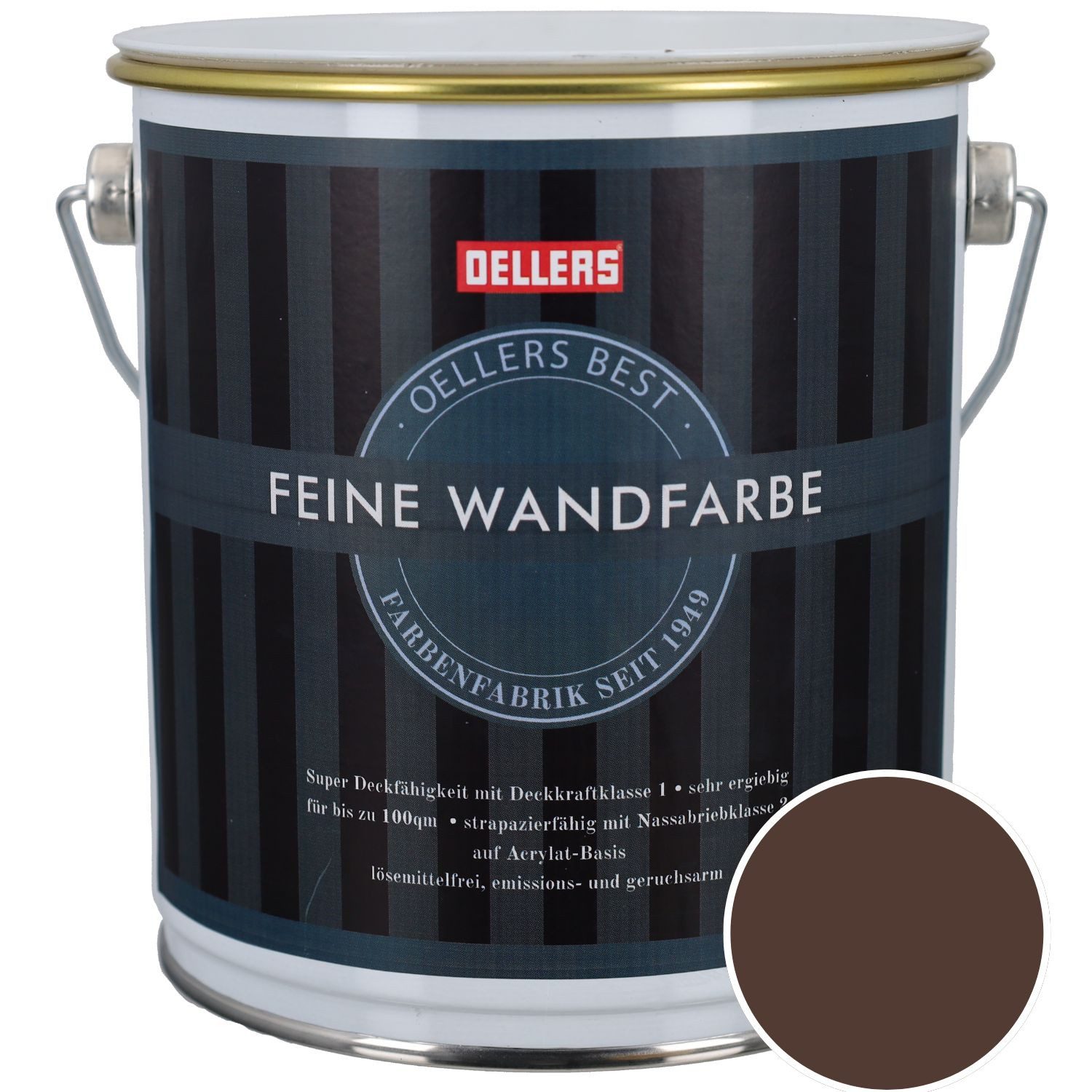 OELLERS Wandfarbe Premium, Feine Wandfarbe, 2,5 Liter Matt
