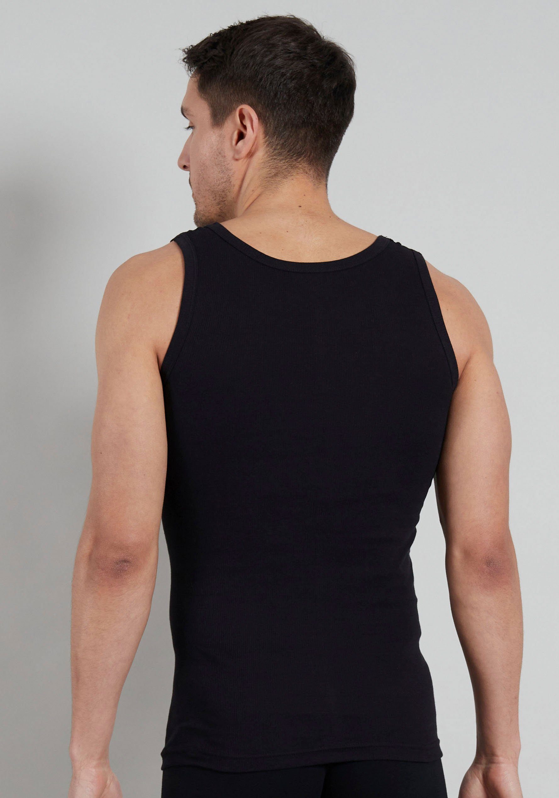 TOM TAILOR Tanktop Montana (2er Pack) Rundhalsausschnitt, slim fit, basic, elastisch, hüftbedeckend