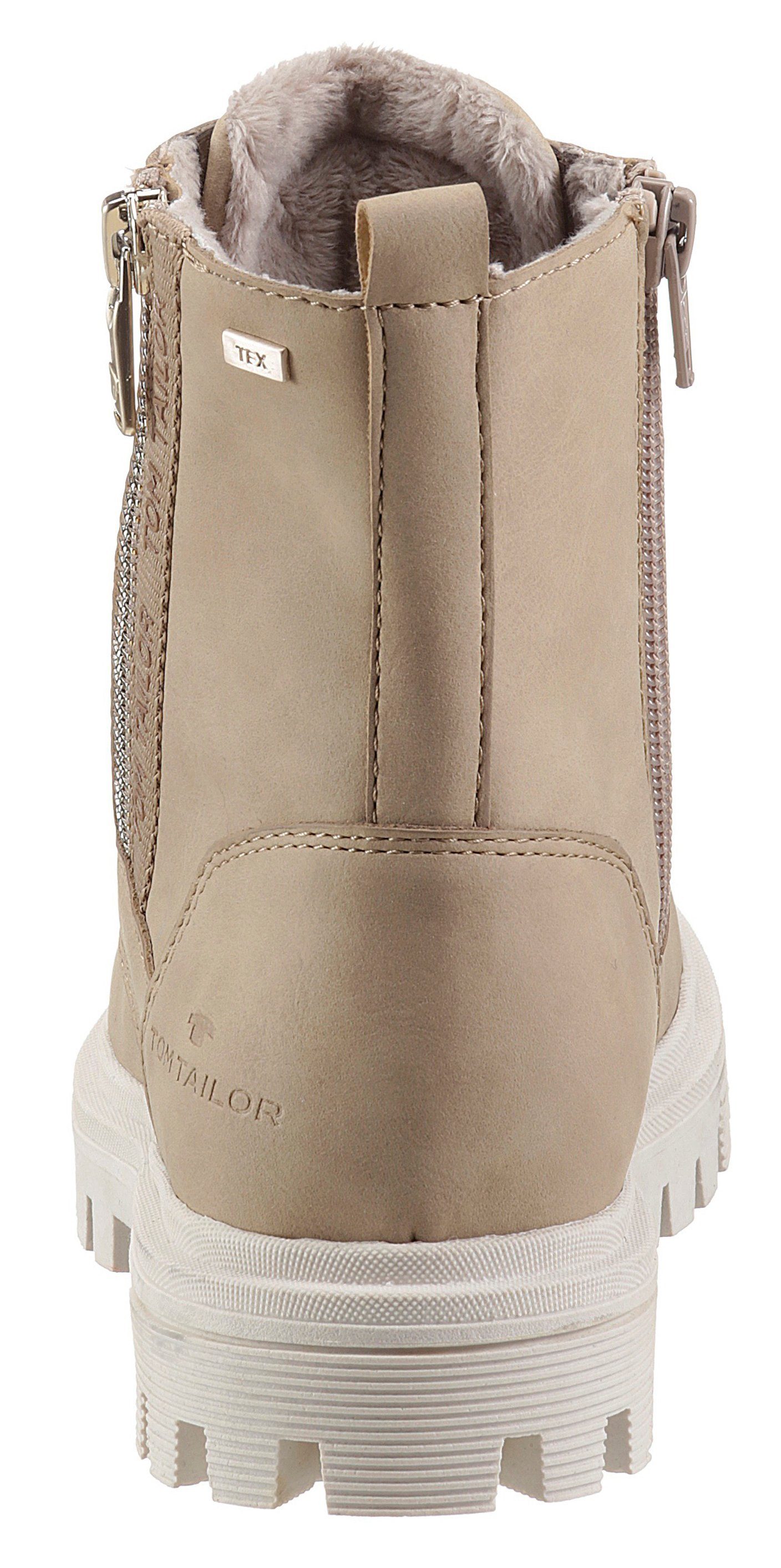 TOM TAILOR Schnürboots mit Zierreißverschluss außen