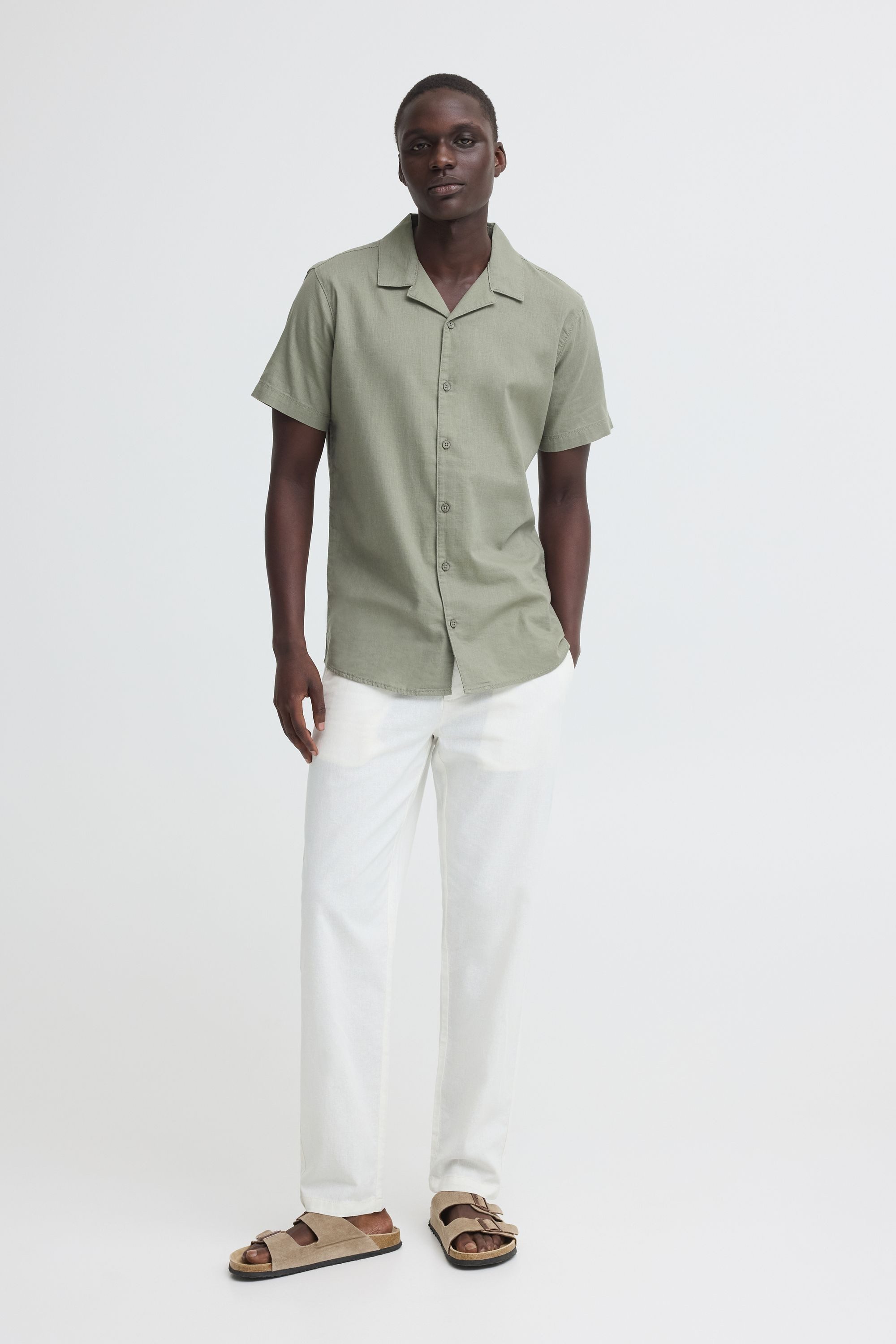 Indicode Leinenhose IDPassolo Modische Leinen-Mix-Hose im Chino-Look