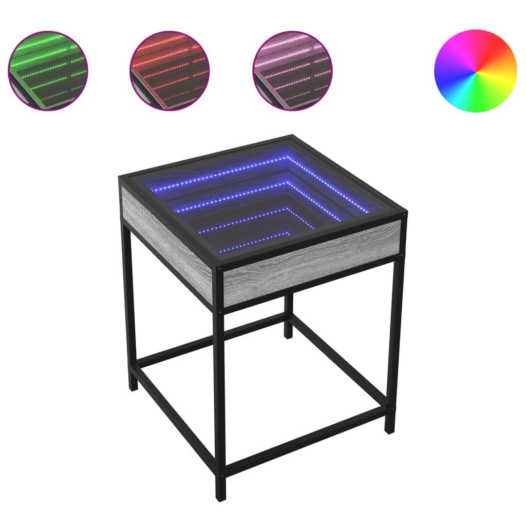 vidaXL Couchtisch Couchtisch mit Infinity-LED Grau günstig online kaufen