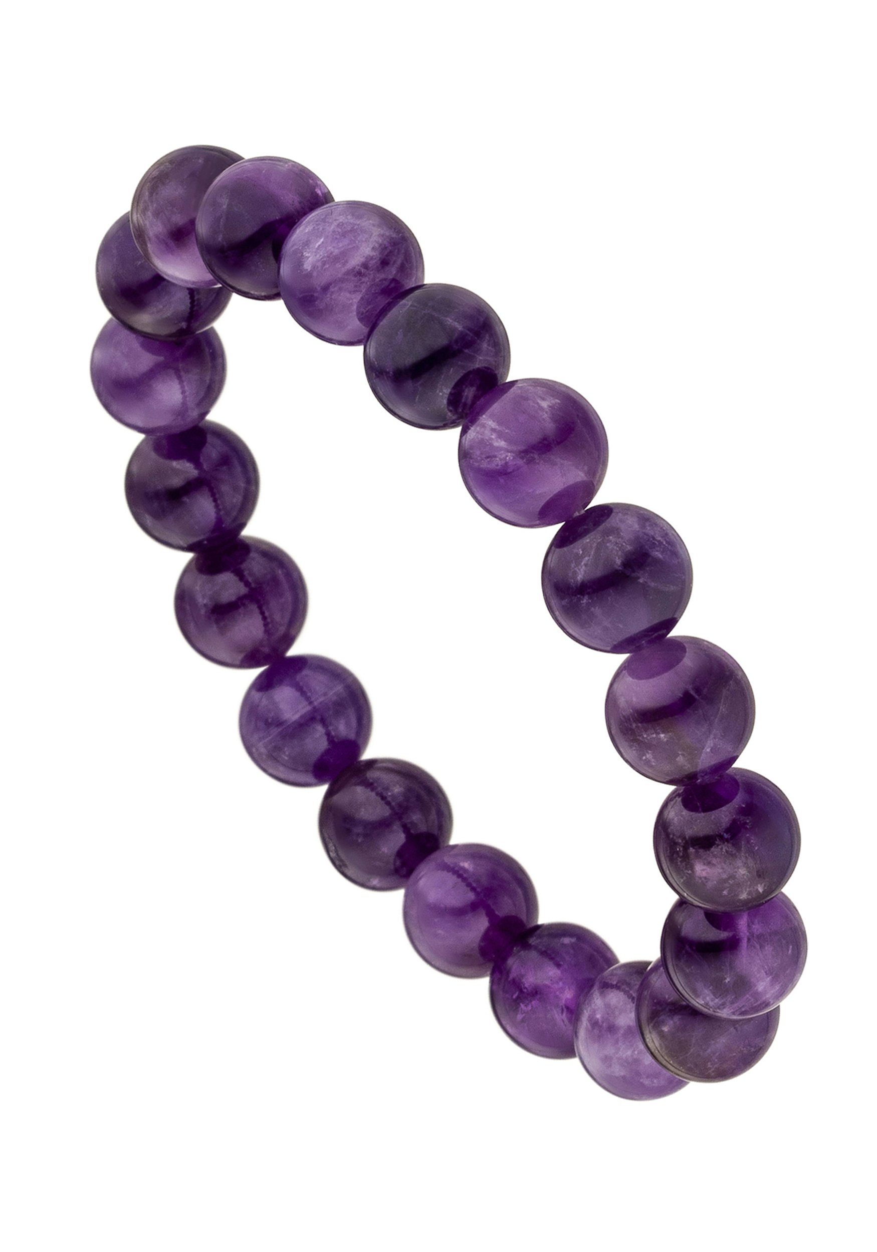 JOBO Armband Edelsteinarmband lila, mit ...