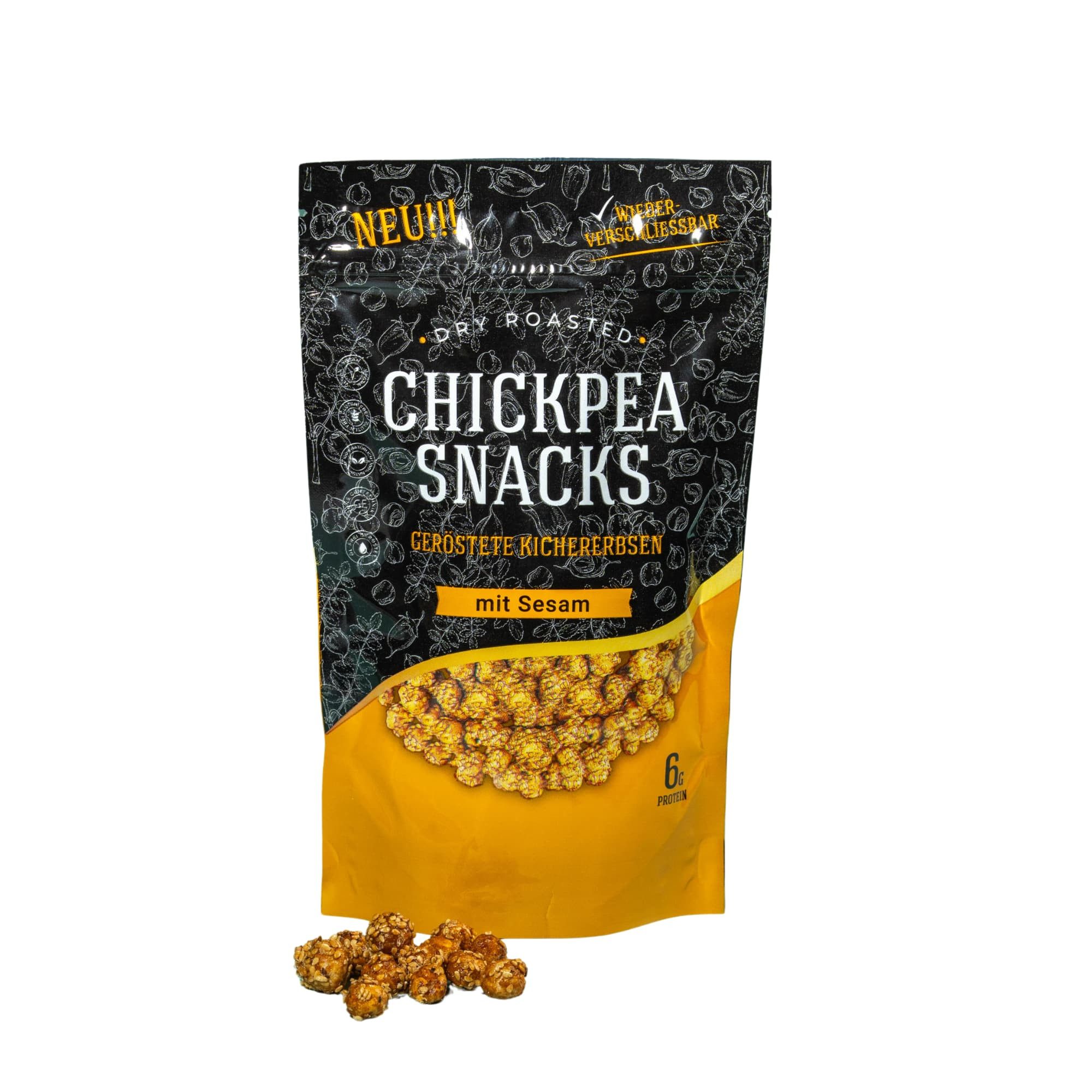 Öz Natur Knabberei geröstete Kichererbsen Sesam 150g