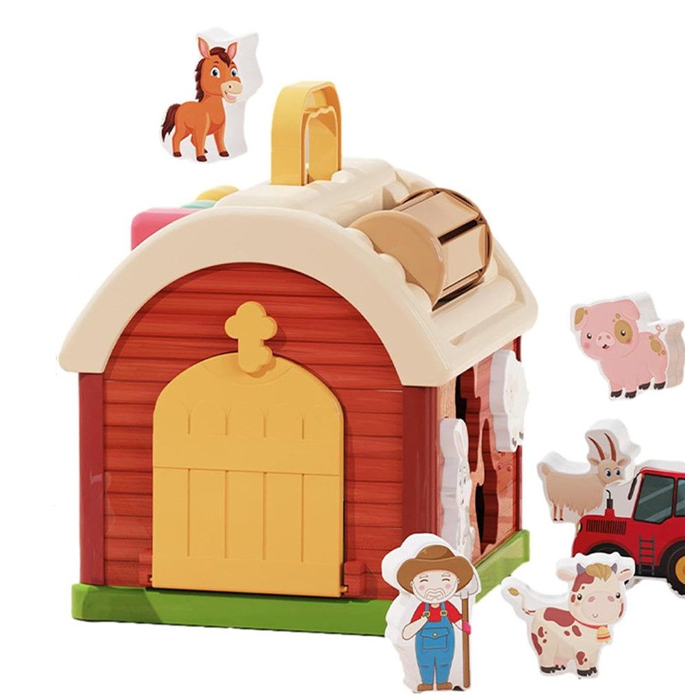CLTYQ Lernspielzeug Montessori Spielzeug ab 1 2 3 Jahr,Holz Bauernhof Stape günstig online kaufen