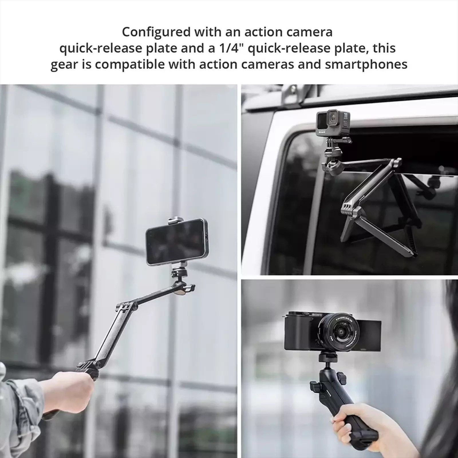 PGYTECH 360° Drehung Caplock Mantispod Z Stativ für LINK2 Insta360 Universal Kamerastativ