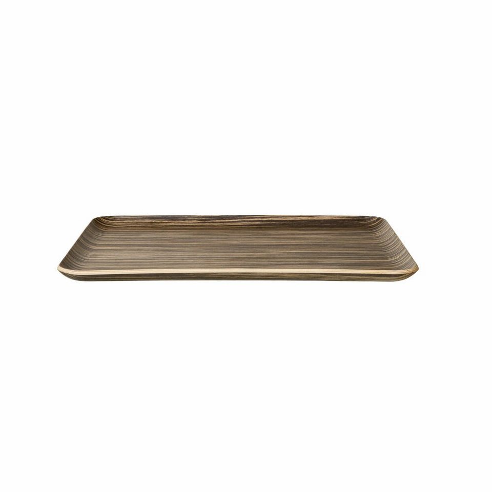 ASA Tablett Asa Holztablett Wood Rechteckig Ebony Braun (36x28cm)
