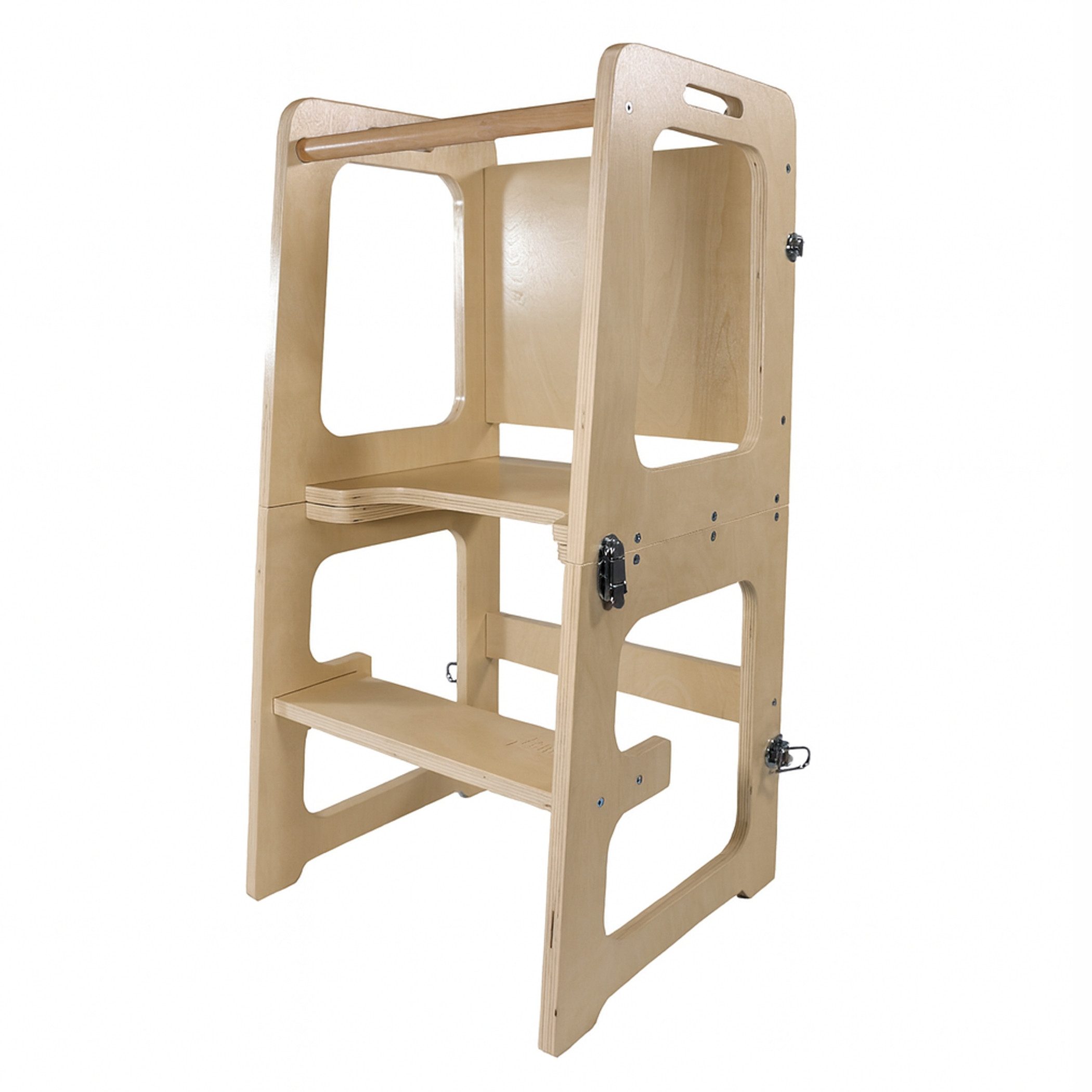 Lemodo Stehhilfe 3in1 Lernturm aus Birke mit Maltafel, Tisch und Stuhl für Kinder, 3in1 Lernturm, höhenverstellbar