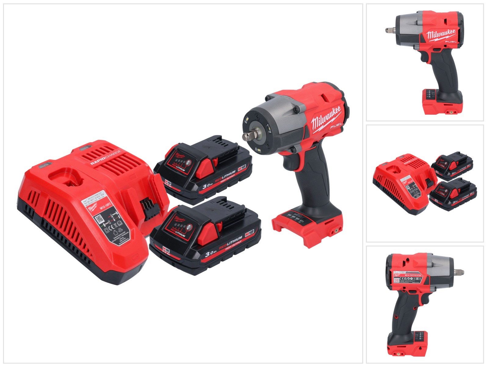 Milwaukee Akku-Schlagschrauber M18 FMTIW2F38-302 Akku Schlagschrauber 18 V 745 Nm 3/8" Brushless