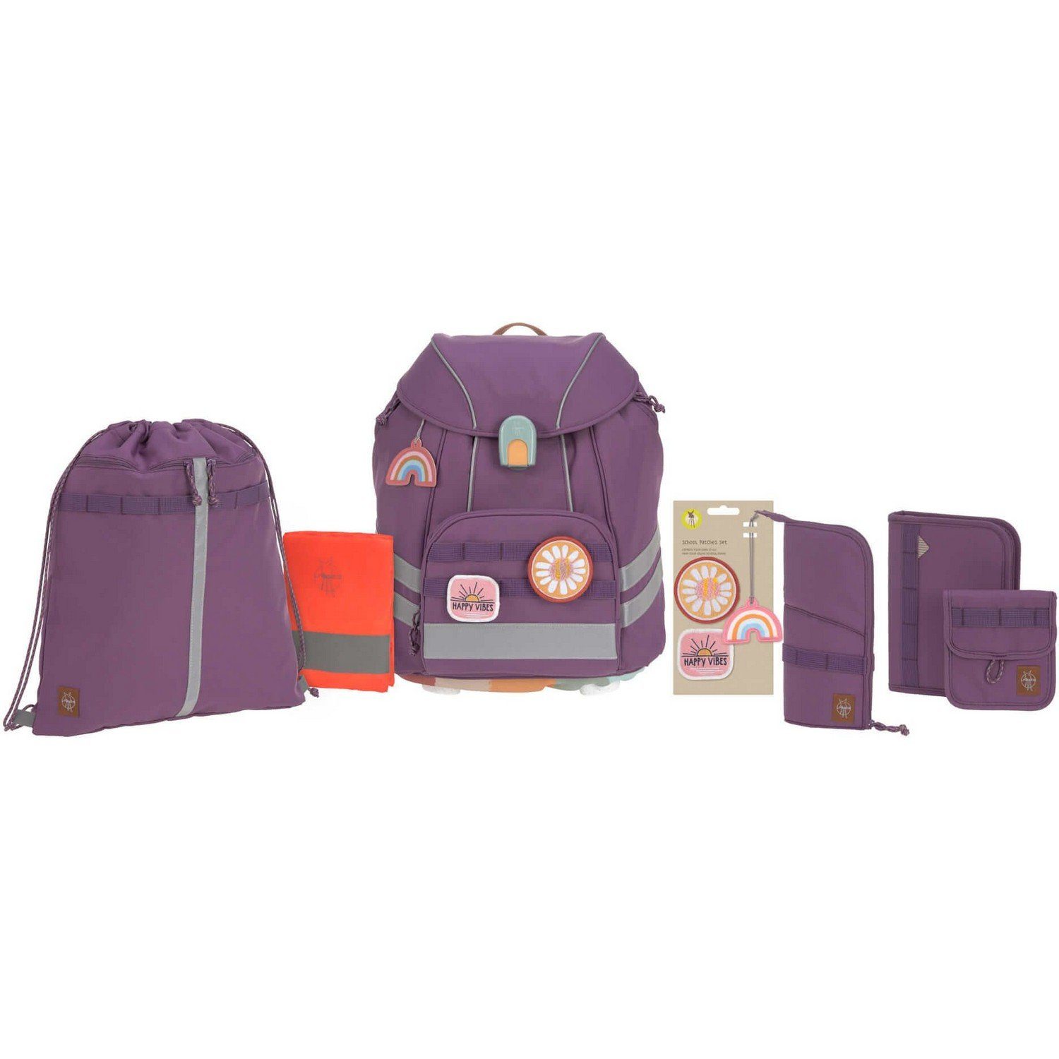 LÄSSIG Schulranzen Schulranzen Set 7-tlg. Flexy Unique purple