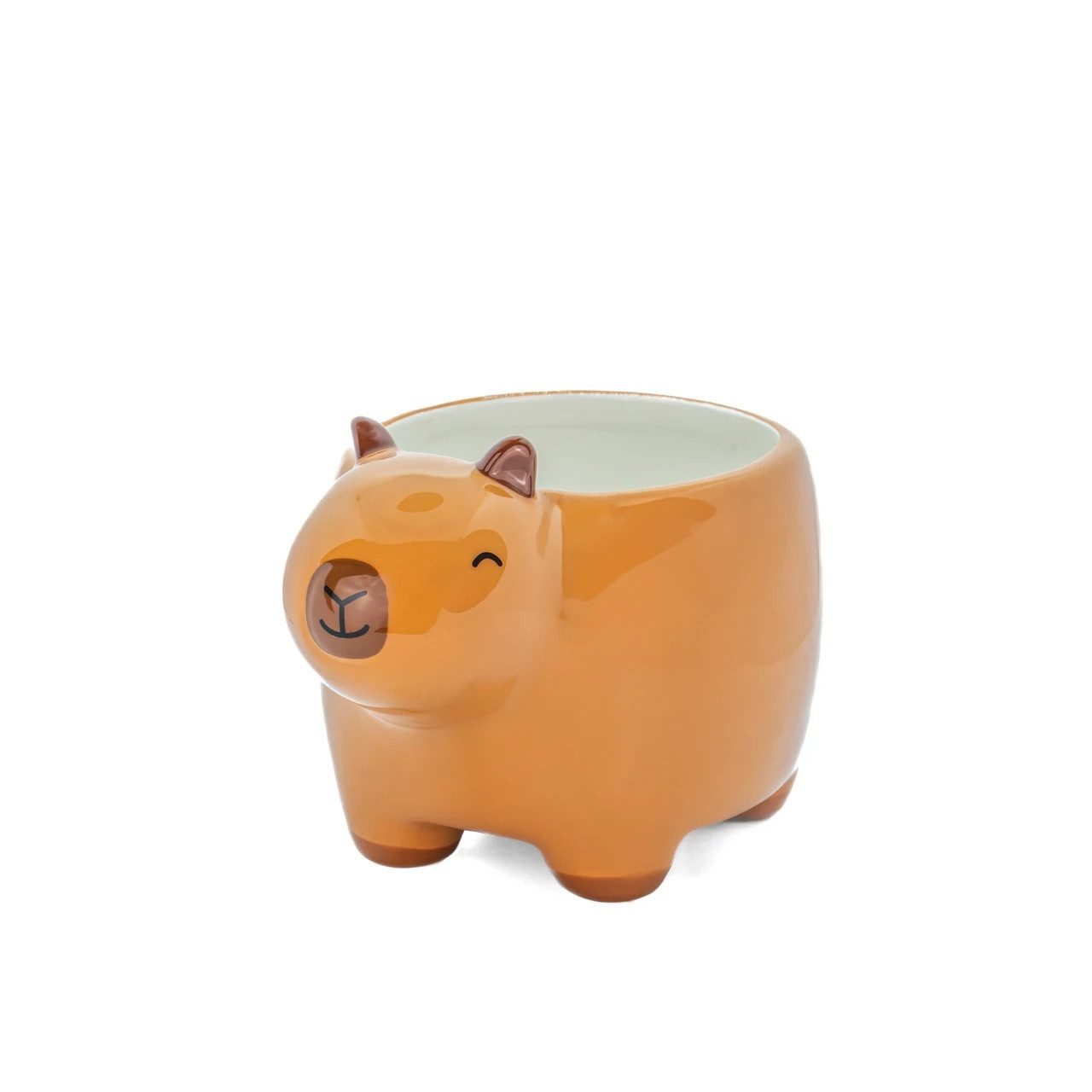Sass & Belle Blumentopf Mini Capybara (Dolomit Keramik, 1 St., Übertopf Wasserschwein), ca. 13 x 7,5 x 9 cm
