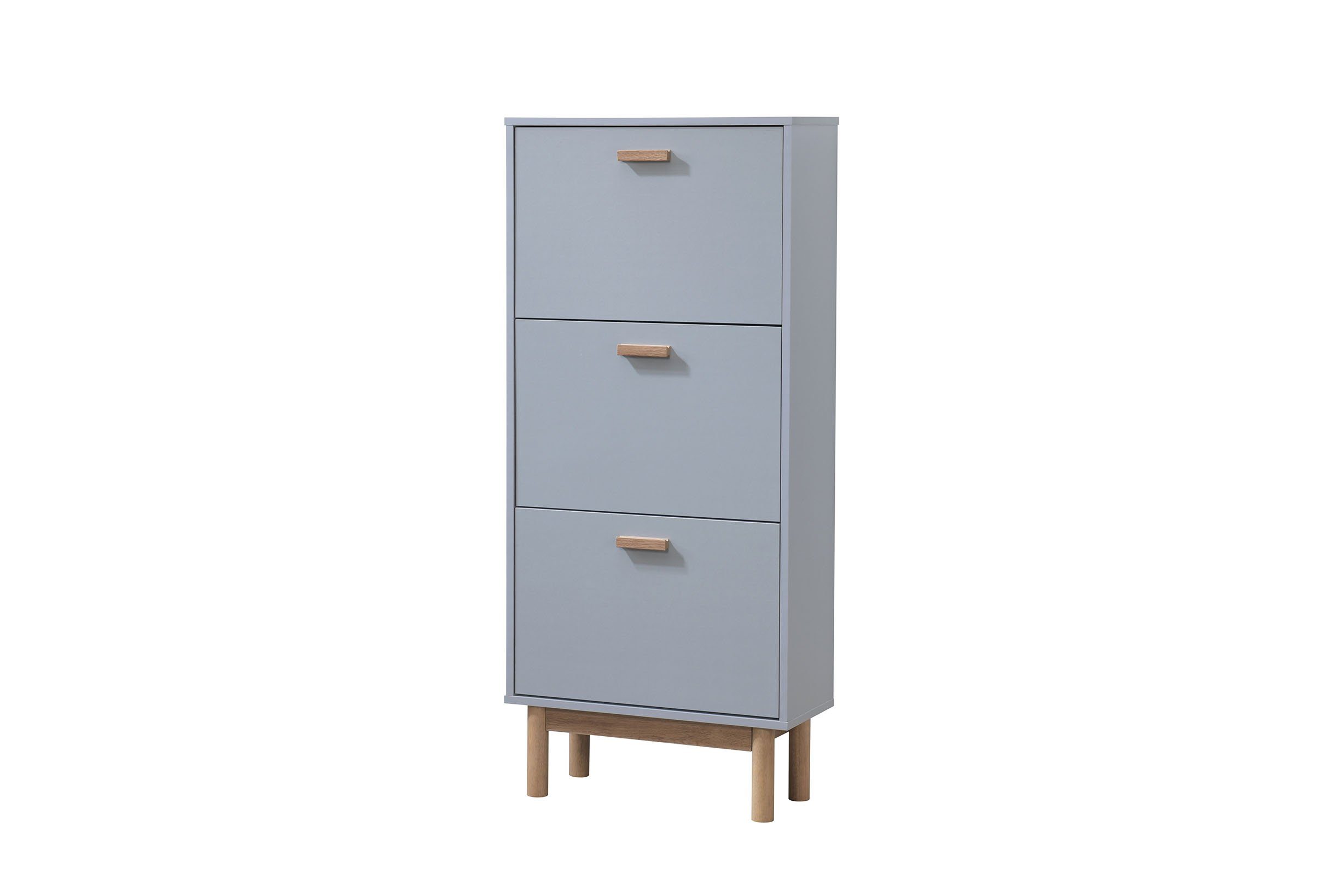 loft24 Schuhschrank Mason Schuhkipper mit 3 Klappen, Skandinavisches Design