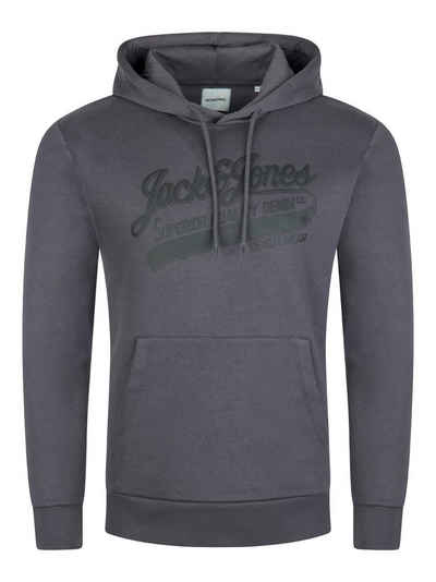 Jack & Jones Kapuzenpullover Herren Hoodie JJEADRIAN Regular Fit Longsleeve Sweatshirt mit Kängurutasche