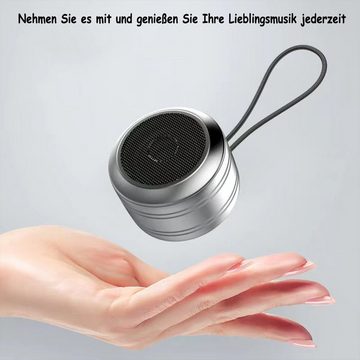 Diida Bluetooth-Mini-Lautsprecher, tragbarer Tischlautsprecher, Subwoofer Bluetooth-Lautsprecher (3D-Stereo-Lautsprecher, Geräuschunterdrückung, mit Umhängeband)