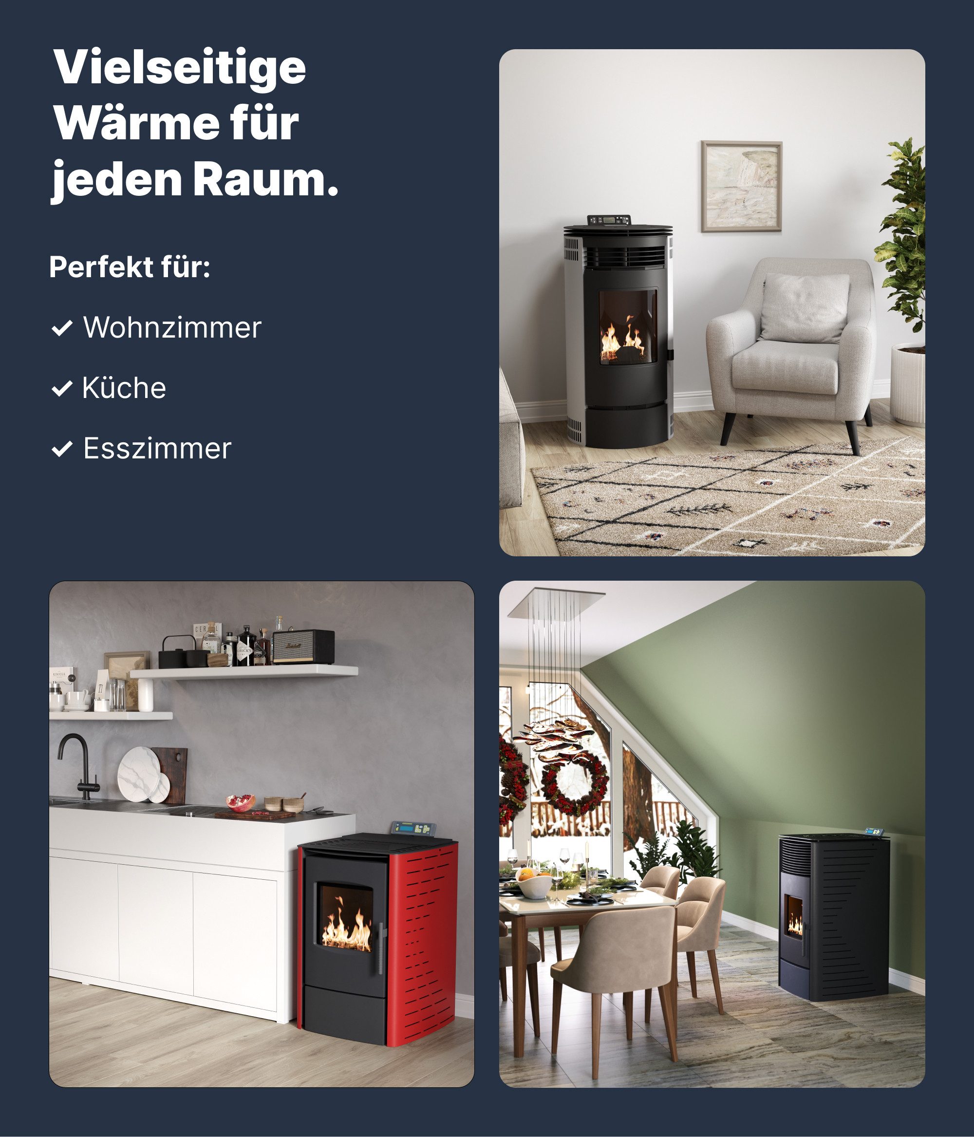 NEMAXX Pellet Stove P9_Pellet Stove_black