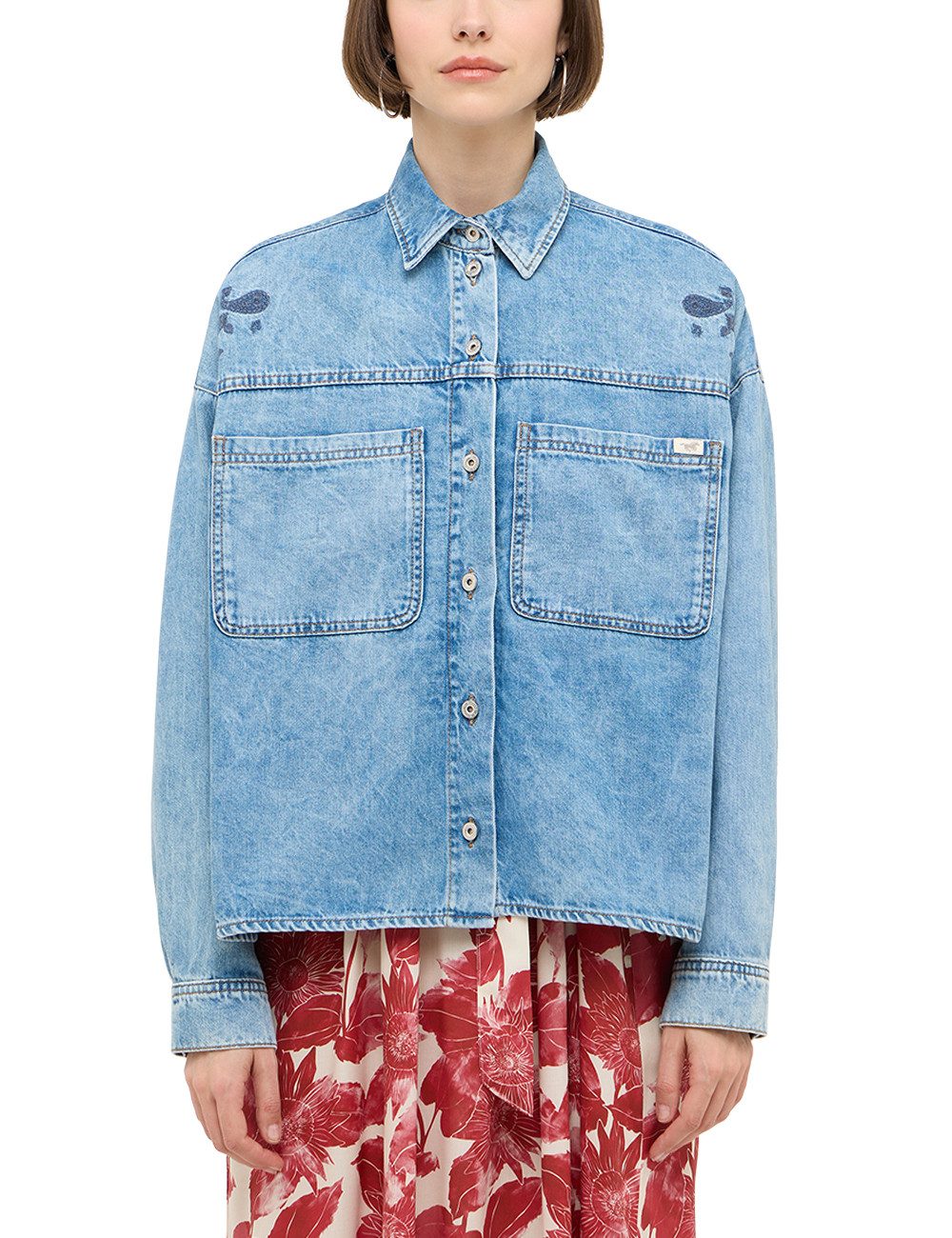 MUSTANG Hemdbluse Damen Style Ayana Overshirt