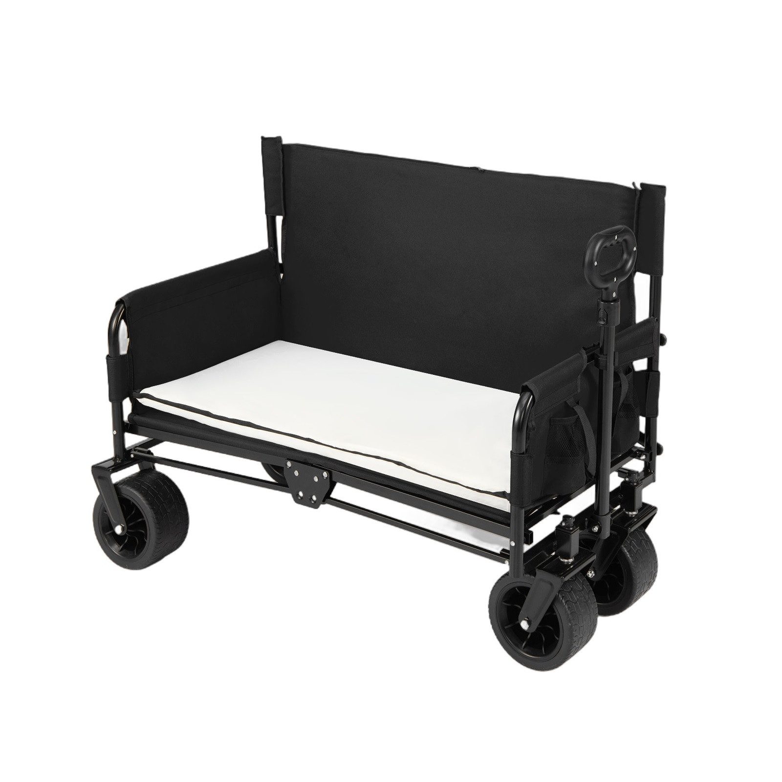 KOMFOTTEU Bollerwagen, Transportwagen Strandwagen mit verstellbarem & schwenkbarem Griff